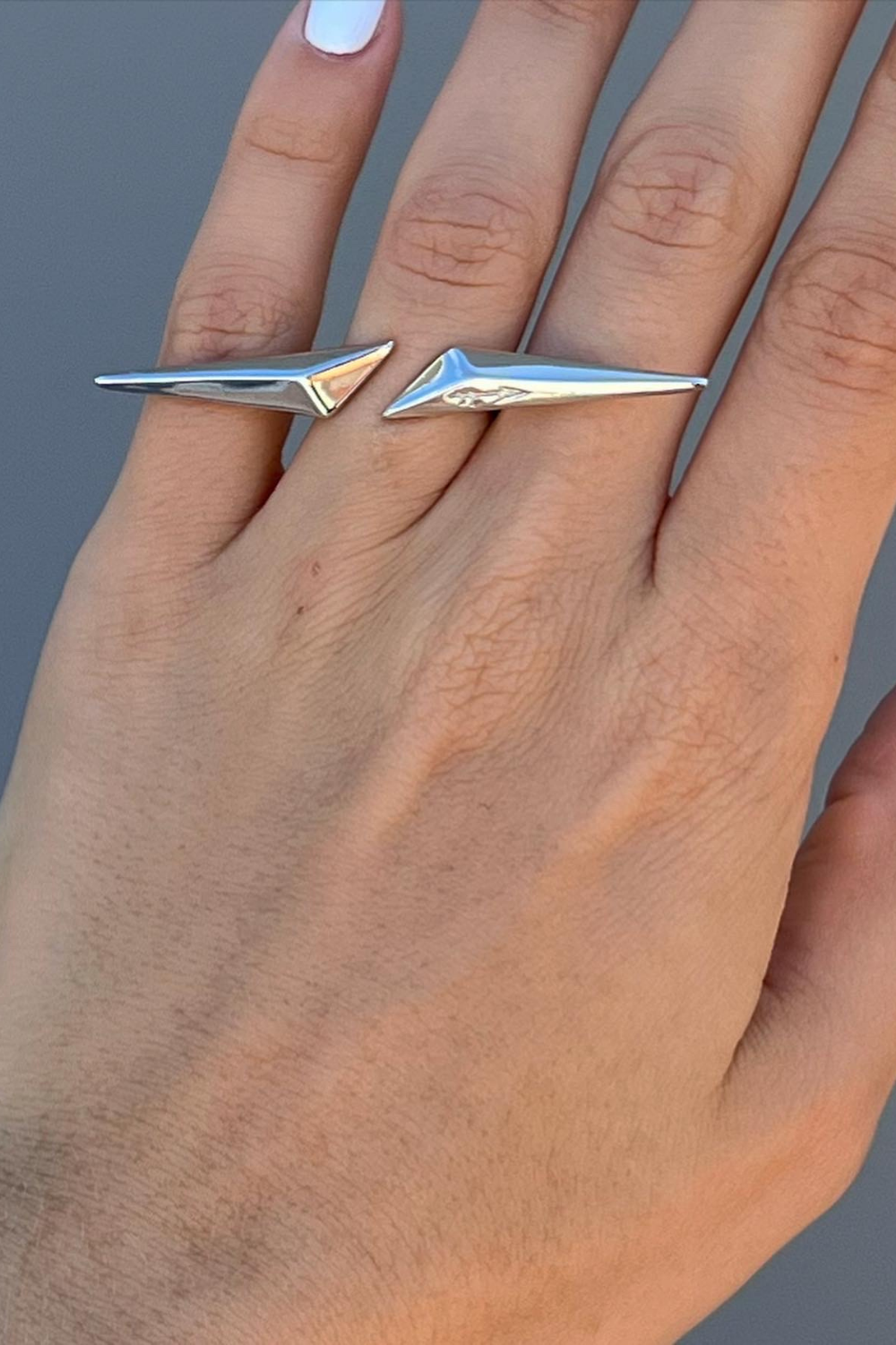 Ring "STILETTO", silver color (Grains de Verre), RST1