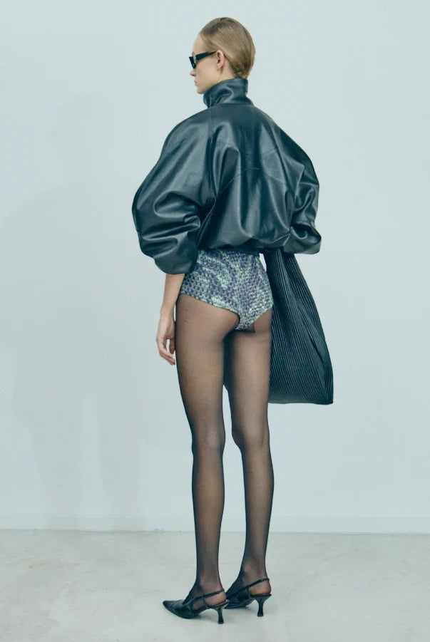 Cropped jacket black (GUDU) JT002FW25