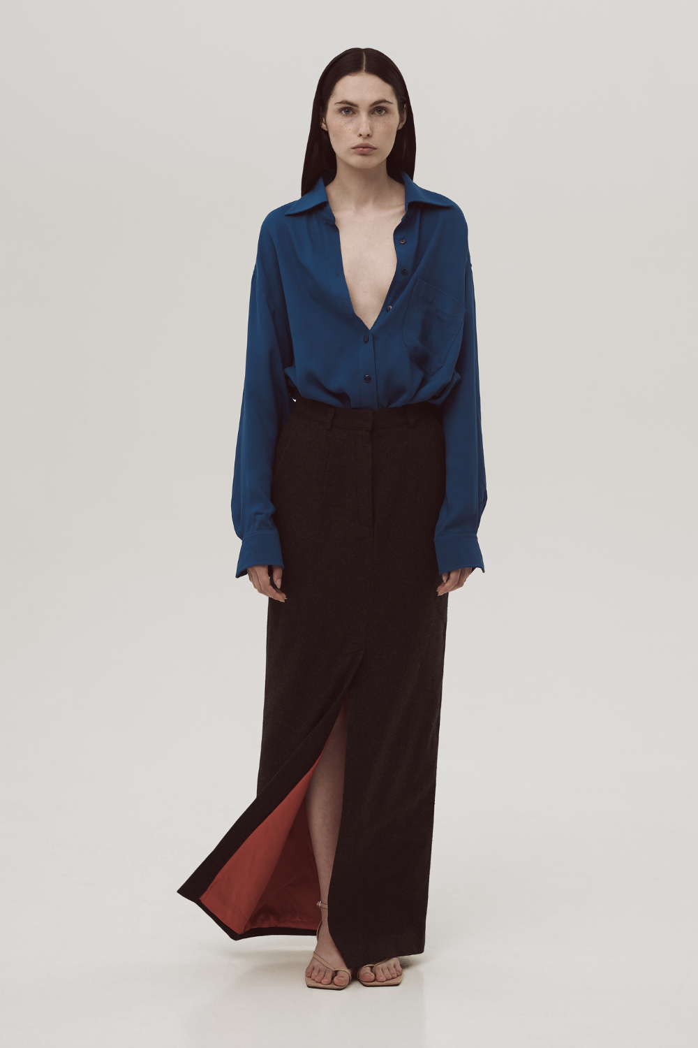 Šedá maxi sukni (SELERA) FW 24_11