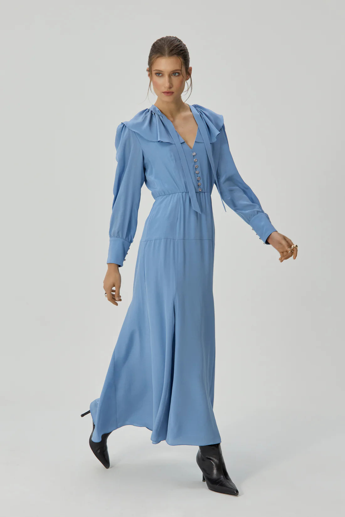 Сукня максі блакитна (Sarna), SA043A