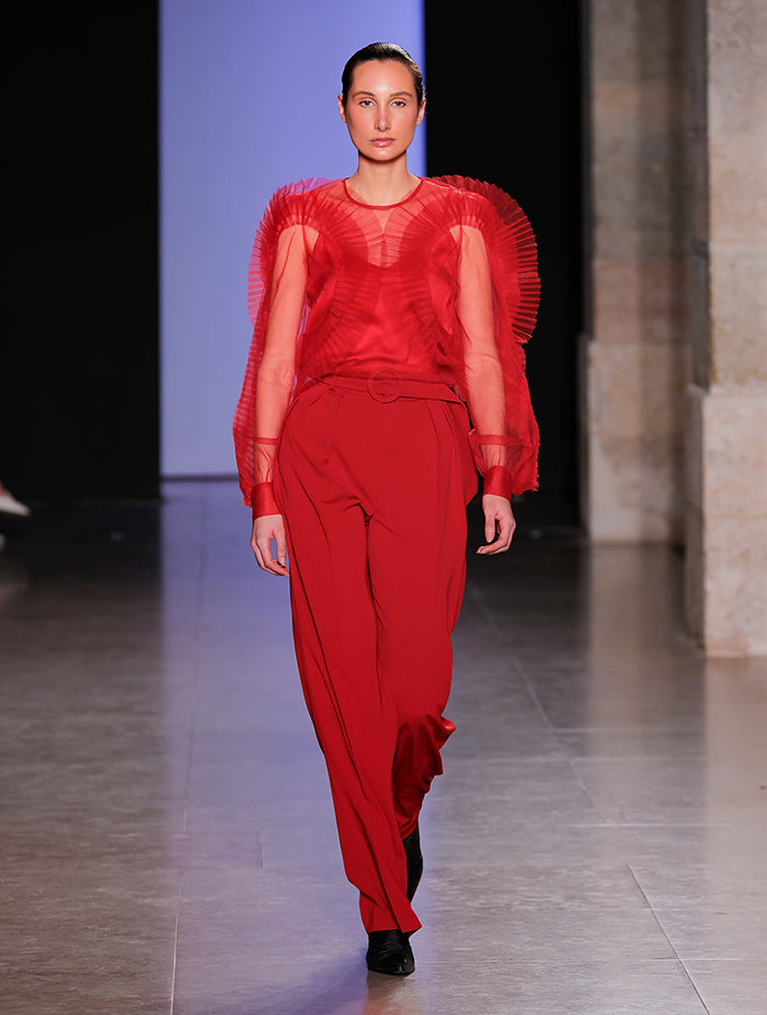 Červená halenka (NADYA DZYAK) , BL-NDC-21-26