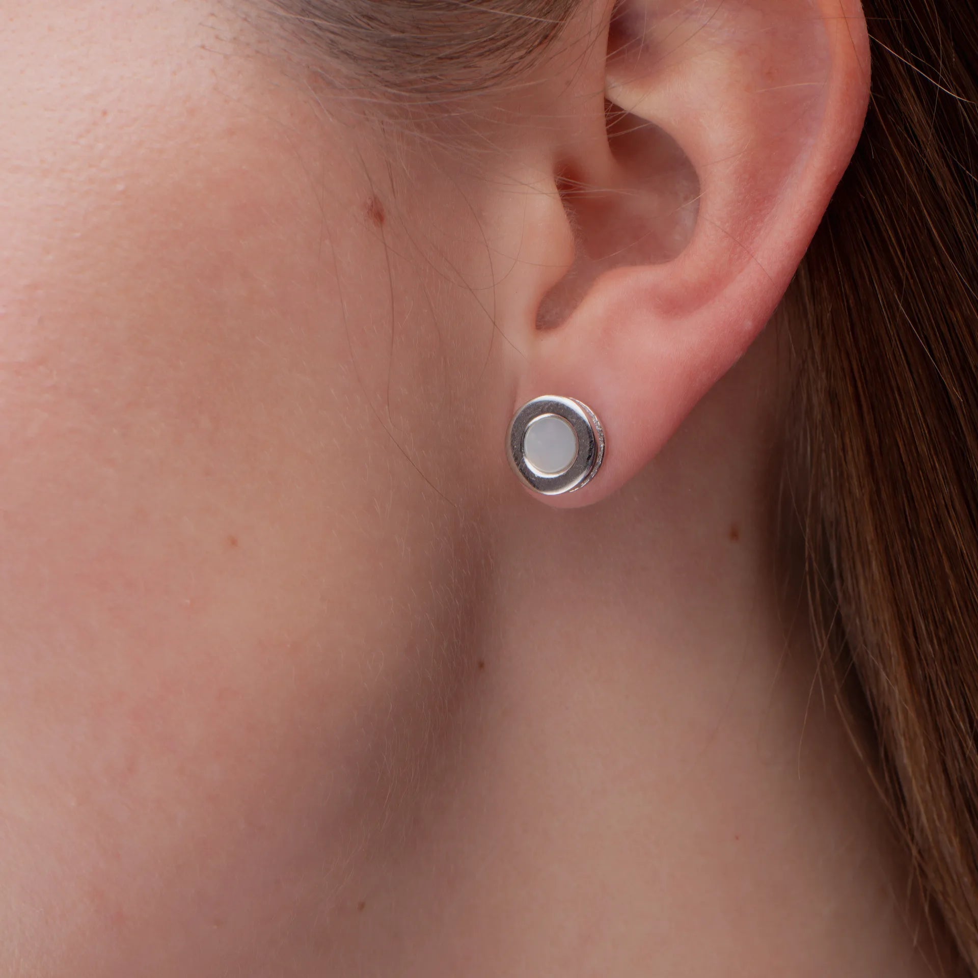 Silver earrings "Moon", (SilveAmo), CK2PF1109