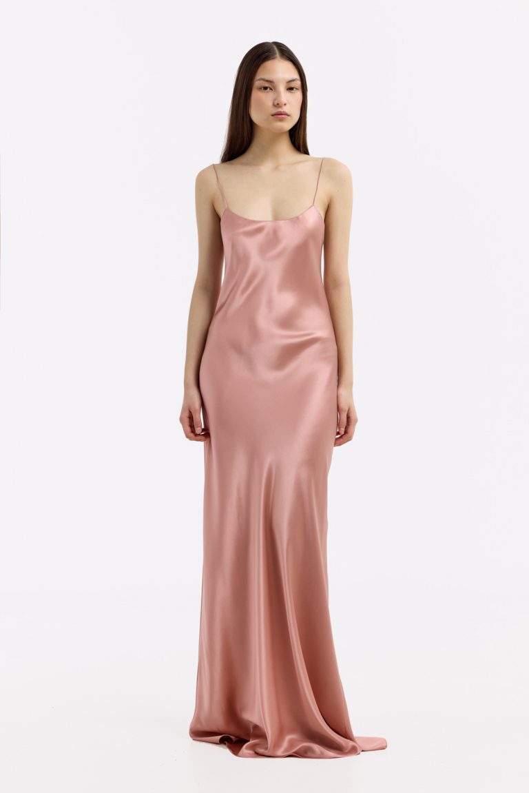 Šaty hedvábné Carolyn Pink Caramel, (Serenity) 162703