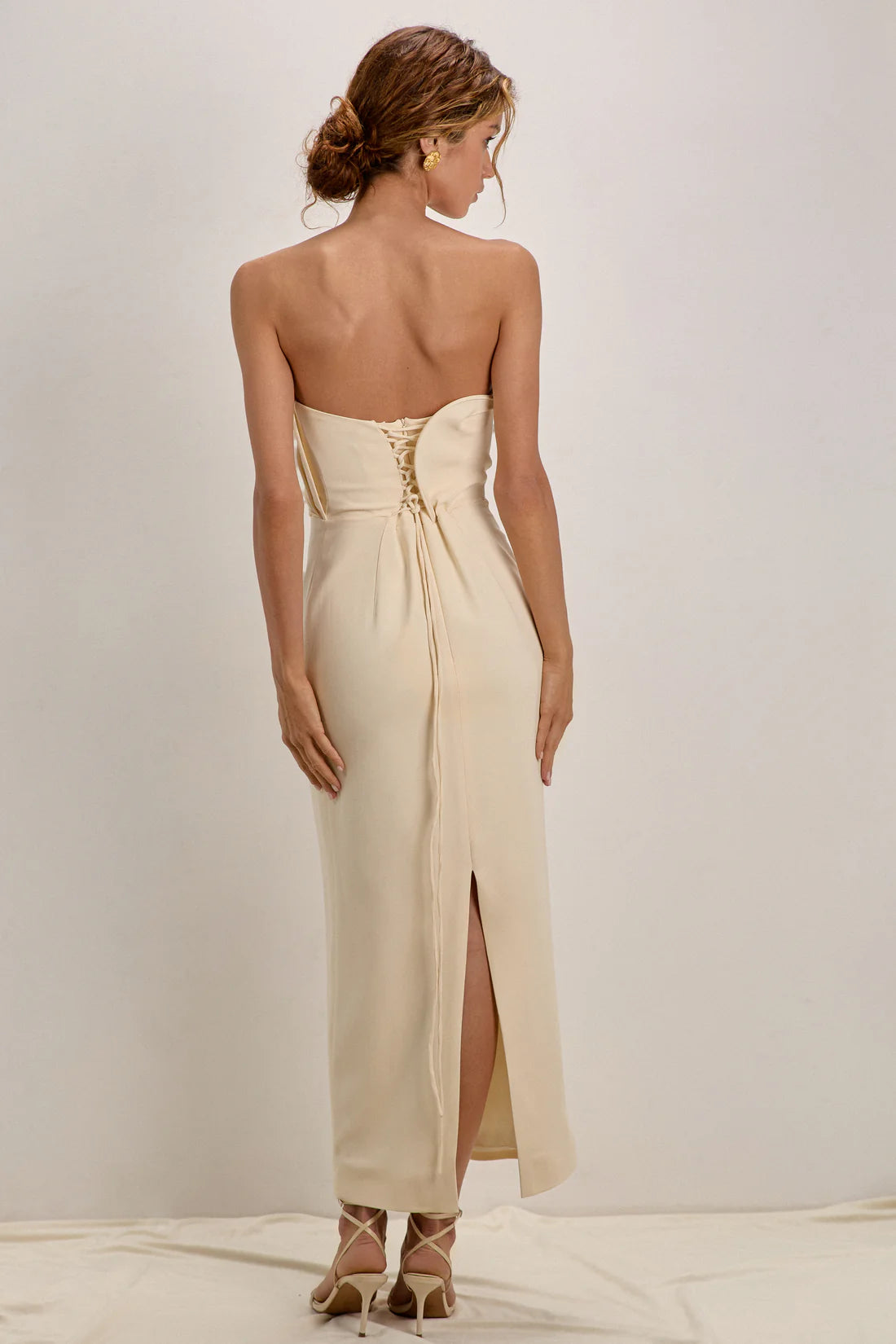 Сукня міді Софі, молочного кольору, (Sarna) SA444S