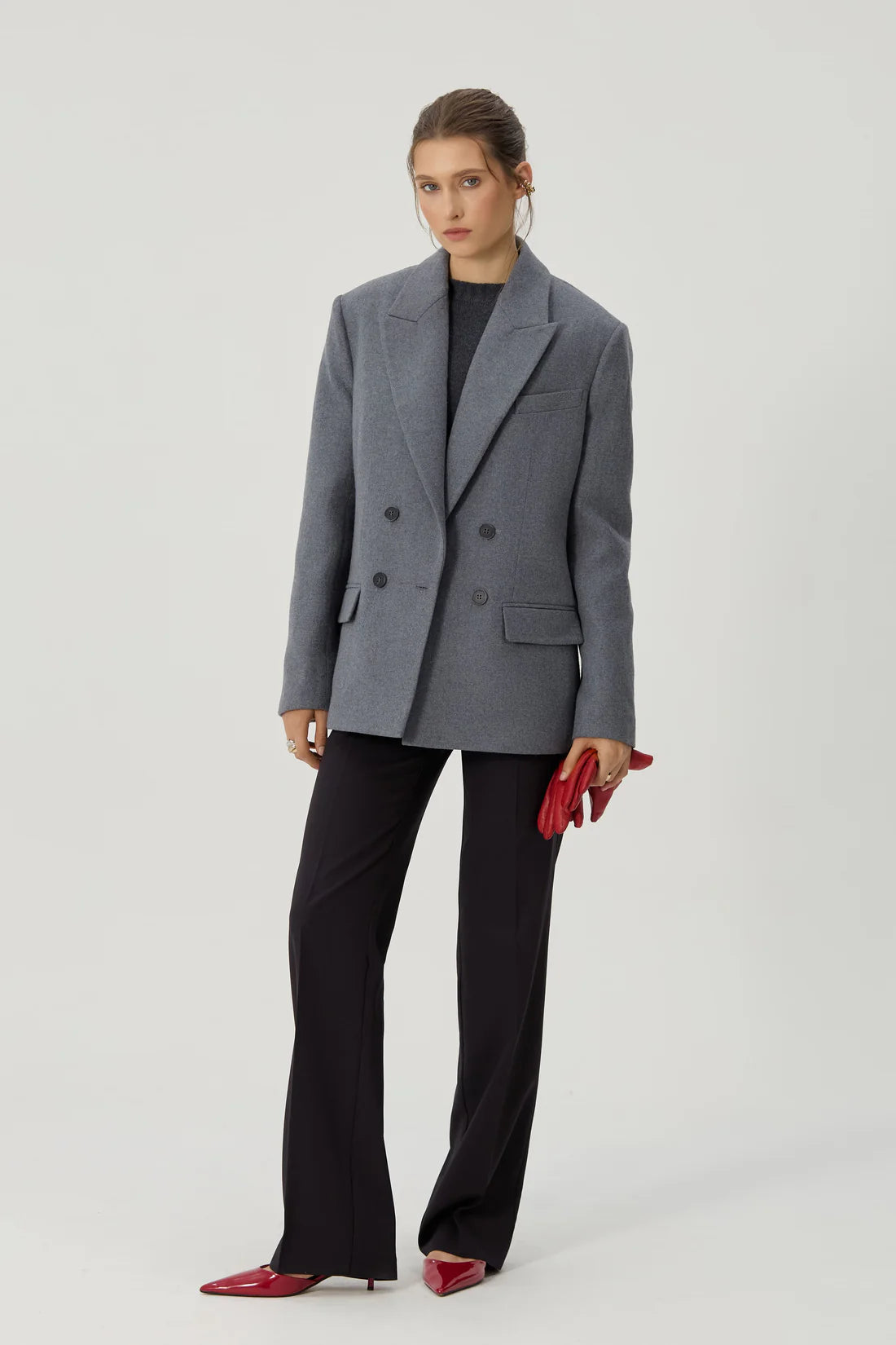 Gray jacket Greta (Sarna), SA443A