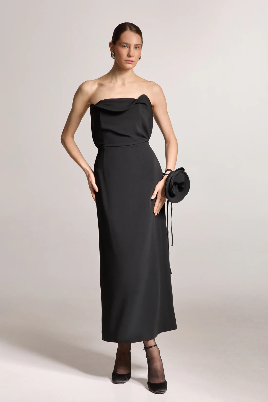 Сукня міді Софі, чорна, (Sarna) SA004S