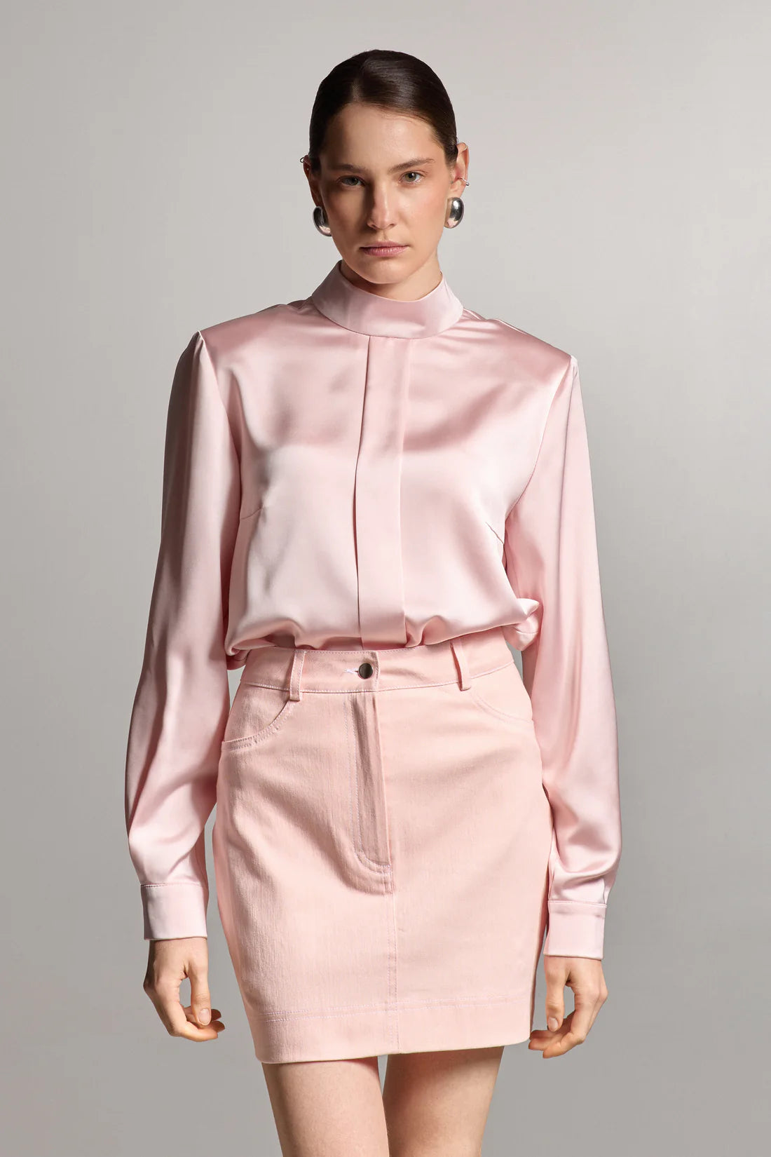 Denim skirt, pink, (Sarna) SA008S