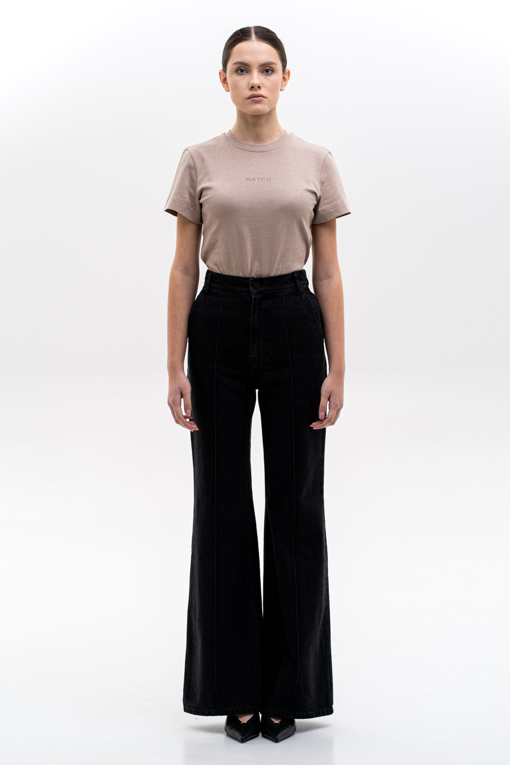 Džíny Black Flared (Match Denim) , sp25-flared-black-jeans