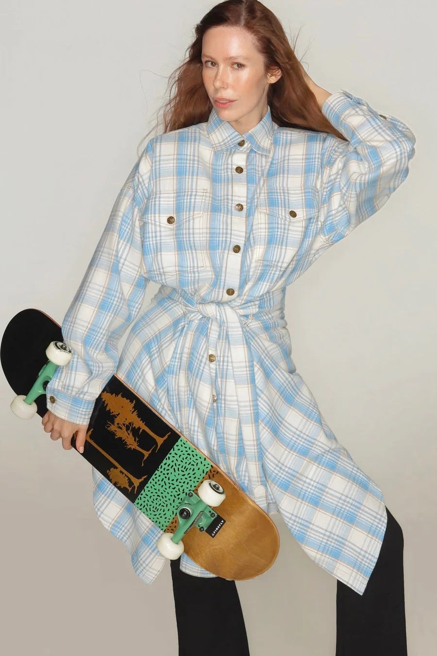 Nebesky modré košilové šaty Alex (DRESSTOIMPRESS)