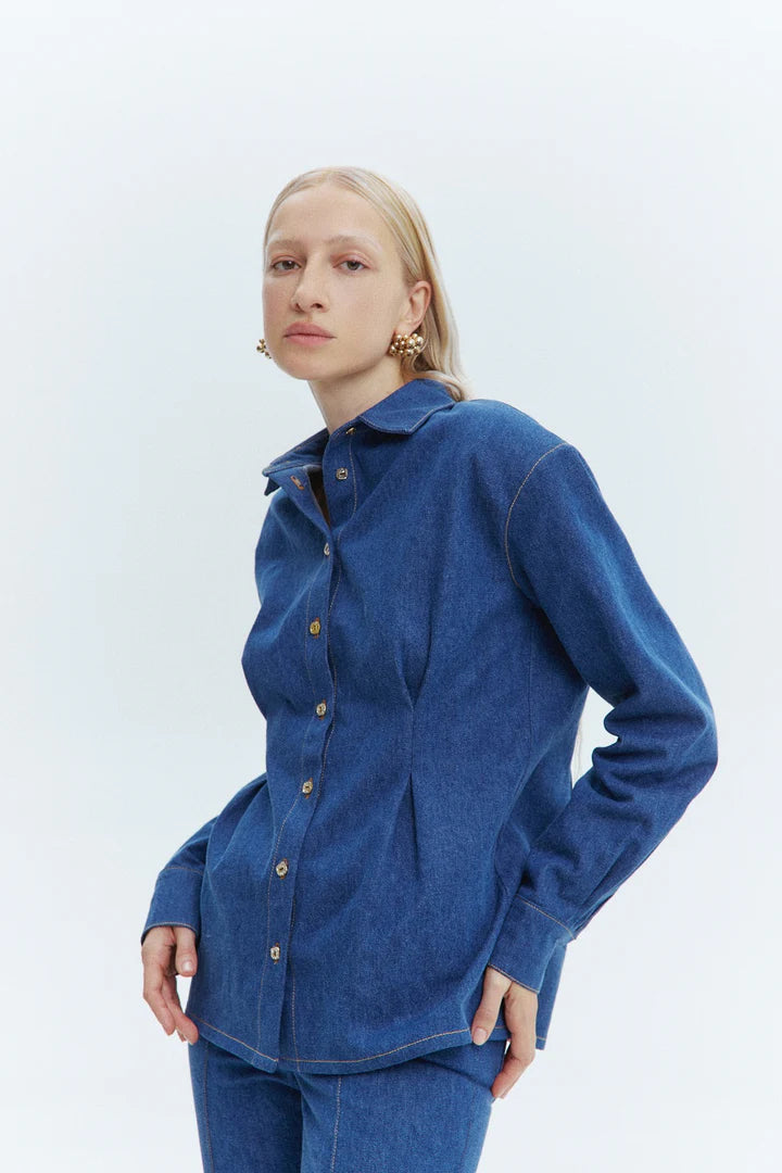 Košile denim, modrá, (Guranda) GRD00333004