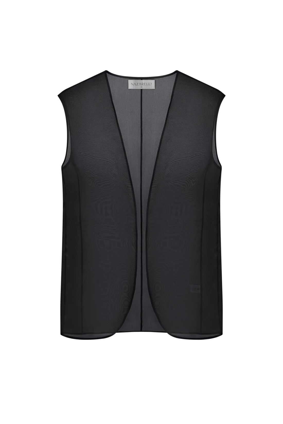 Чорний органзовий жилет (Nazarelli), ZD121