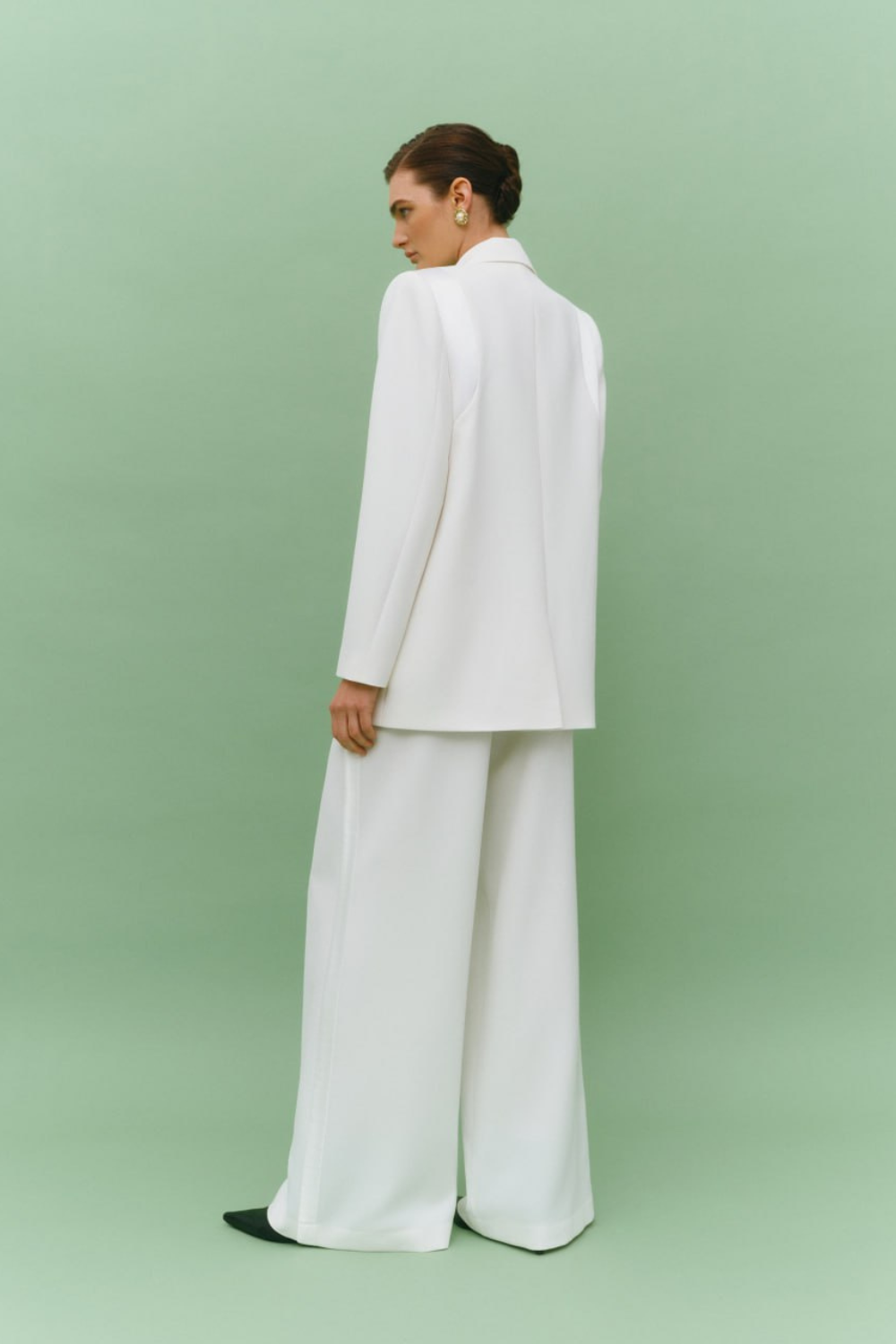 Dvojitý sako s vložkami (Total White) FW2303