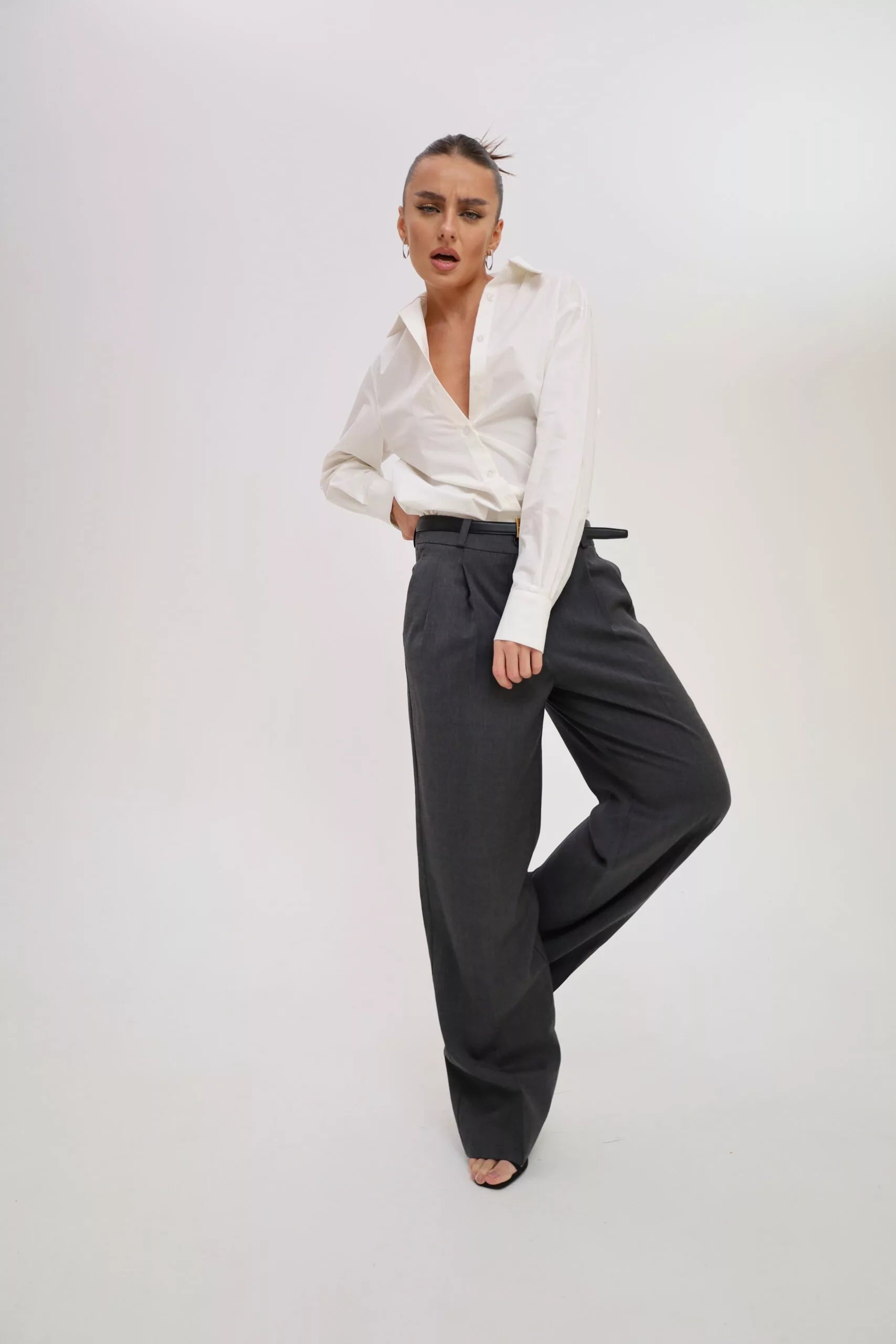 Palazzo pants (Grey), (Nazarelli) NF-00000026