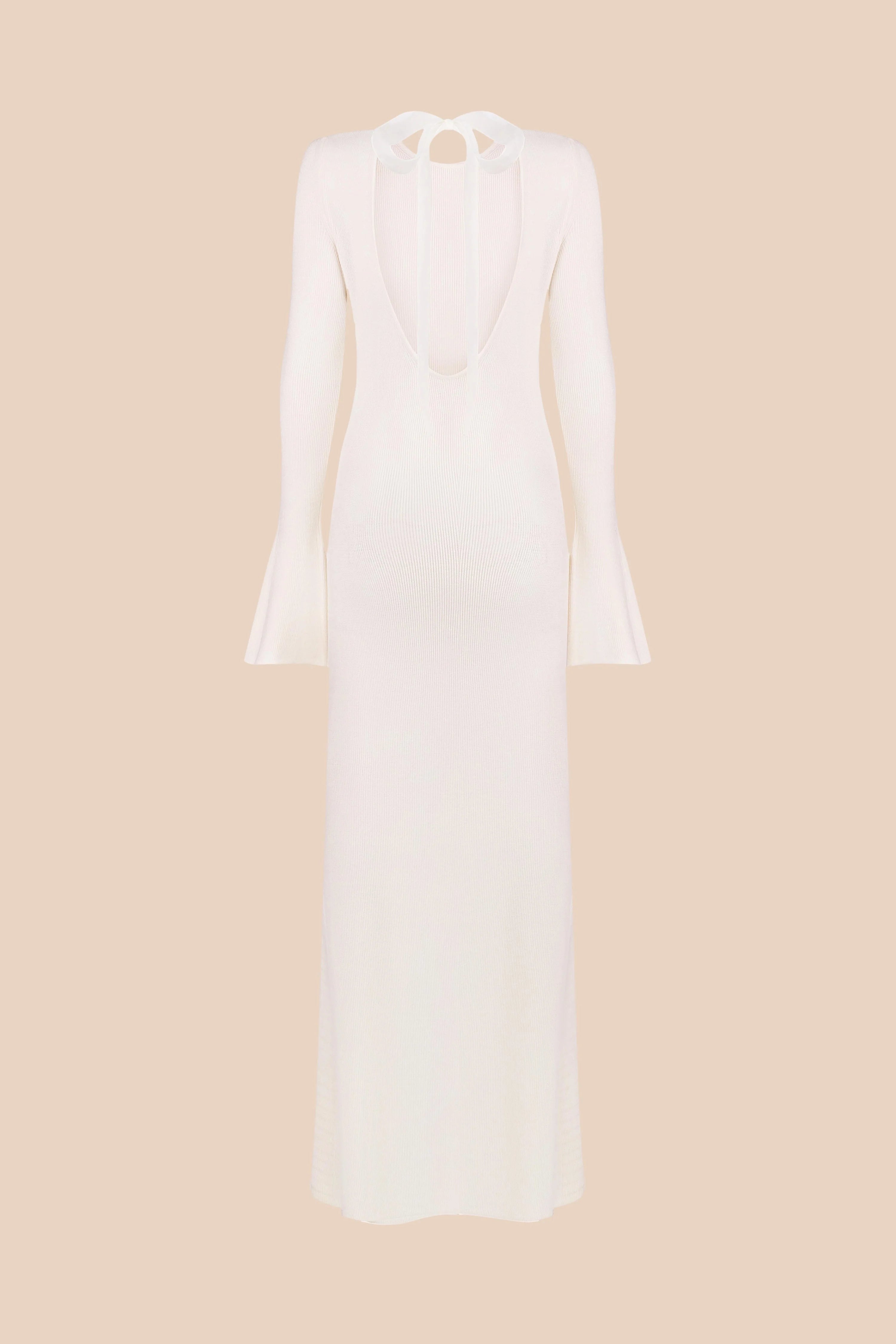 Трикотажна сукня міді (Total White) SS2510