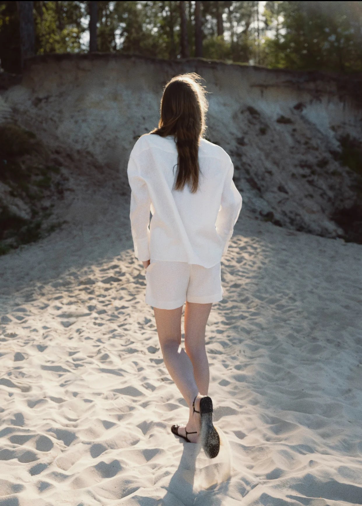 Linen shirt with pockets (Total White) LB2501