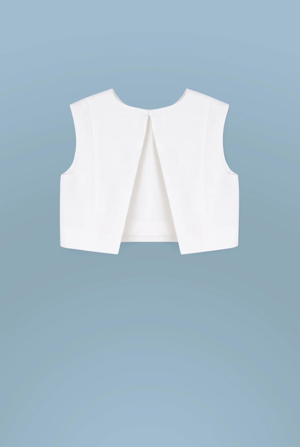 Linen crop top, (Total White) LB2504