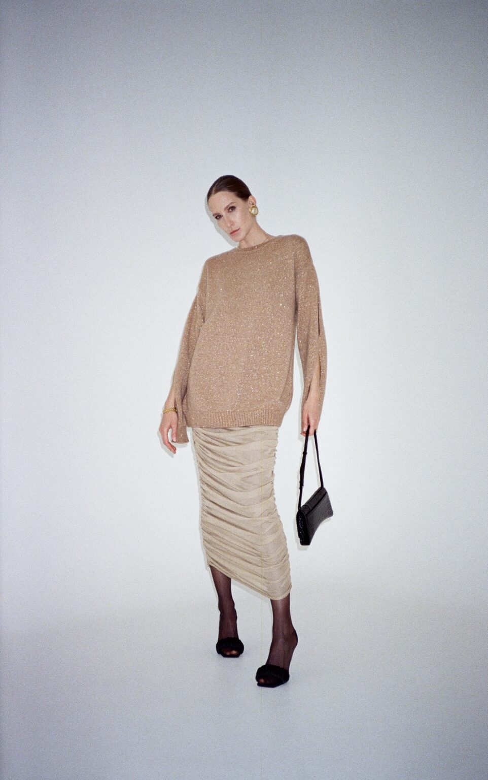 Sukně béžová (KaterinaKvit) UAW242509 bej