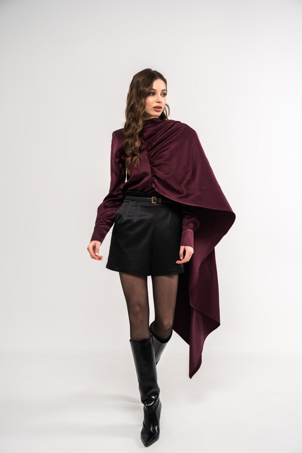 Burgundy blouse VELORA (Mint), 3436580000012