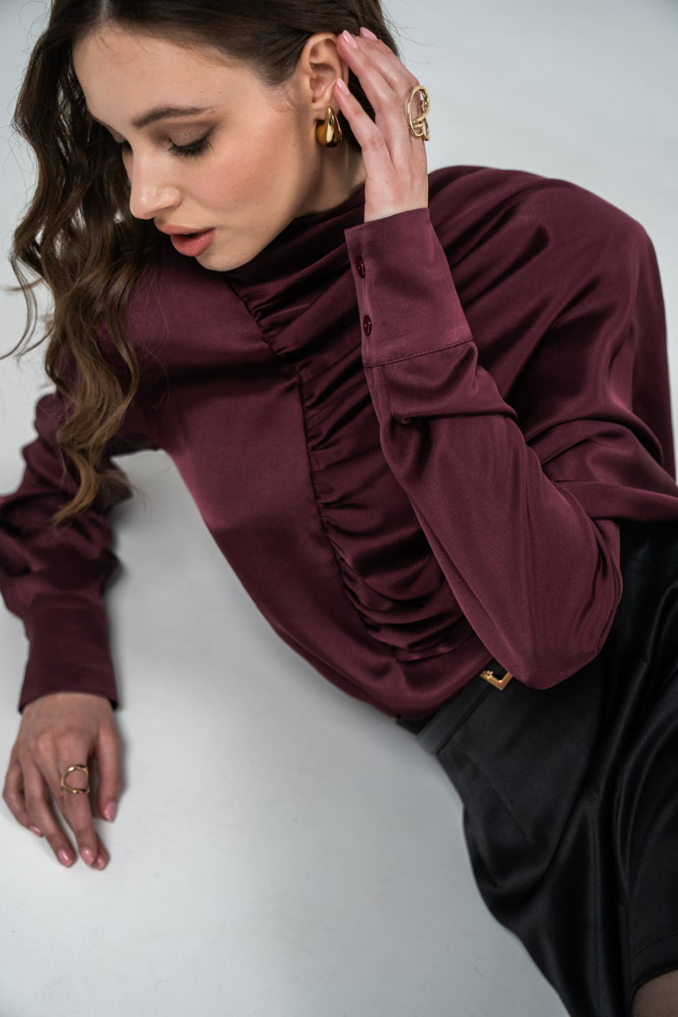 Burgundy blouse VELORA (Mint), 3436580000012