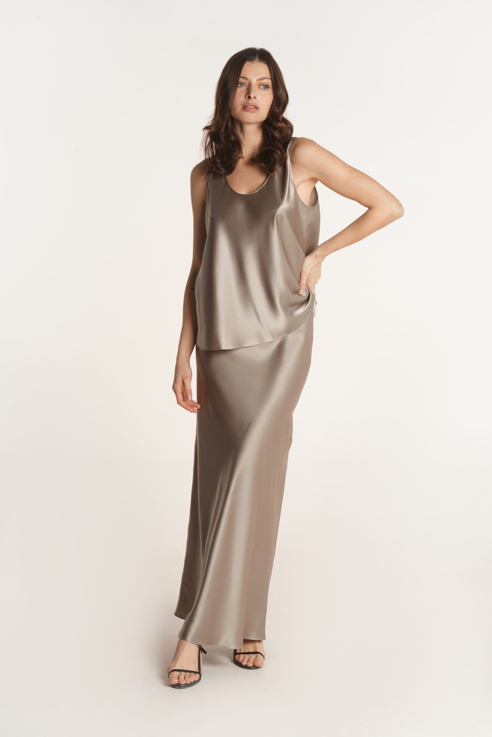 Шовкова спідниця Arielle Pearl Grey (Serenity) 416703