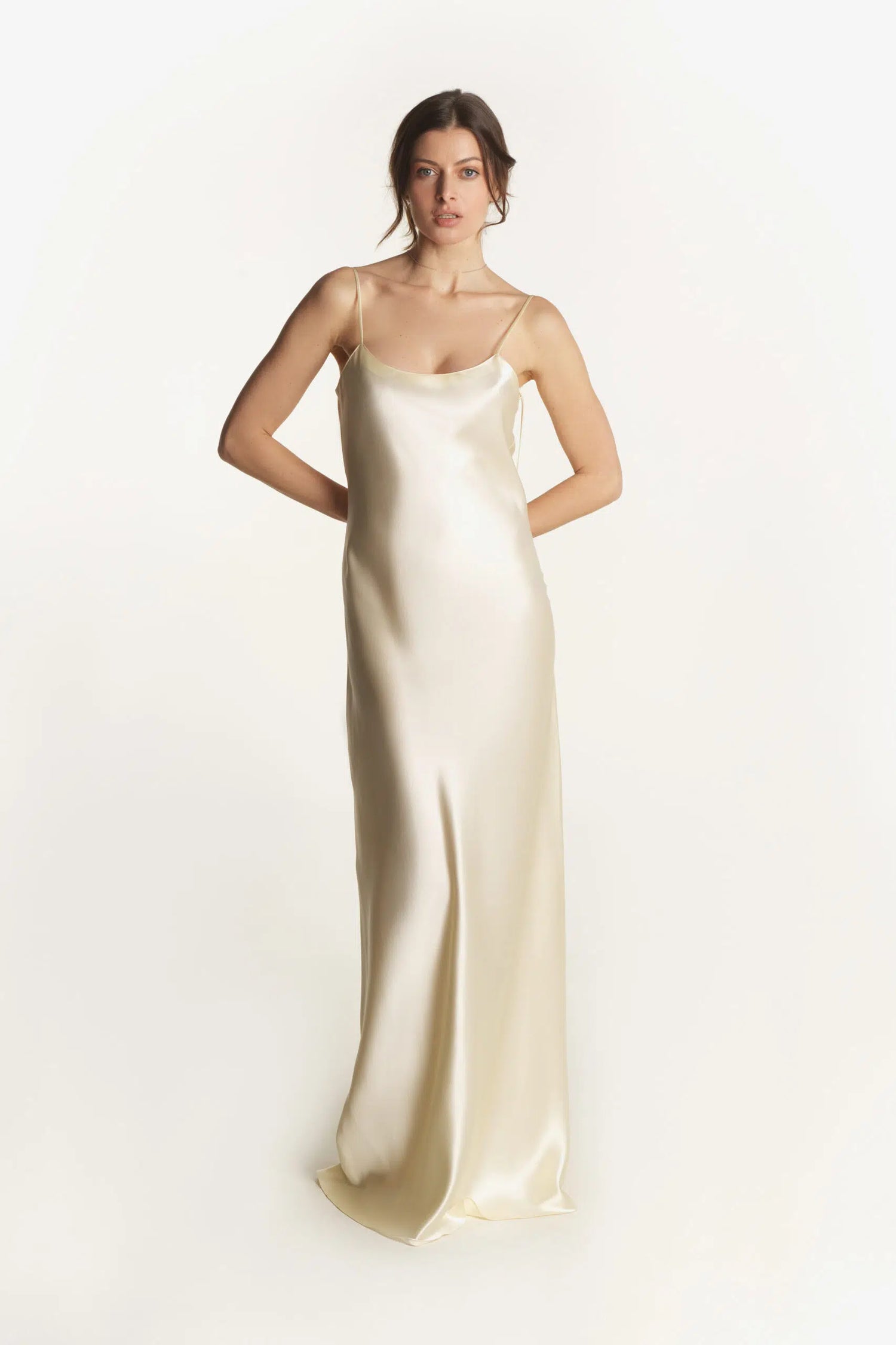 Silk Dress Devon Butter-Cream, (Serenity) 8311002