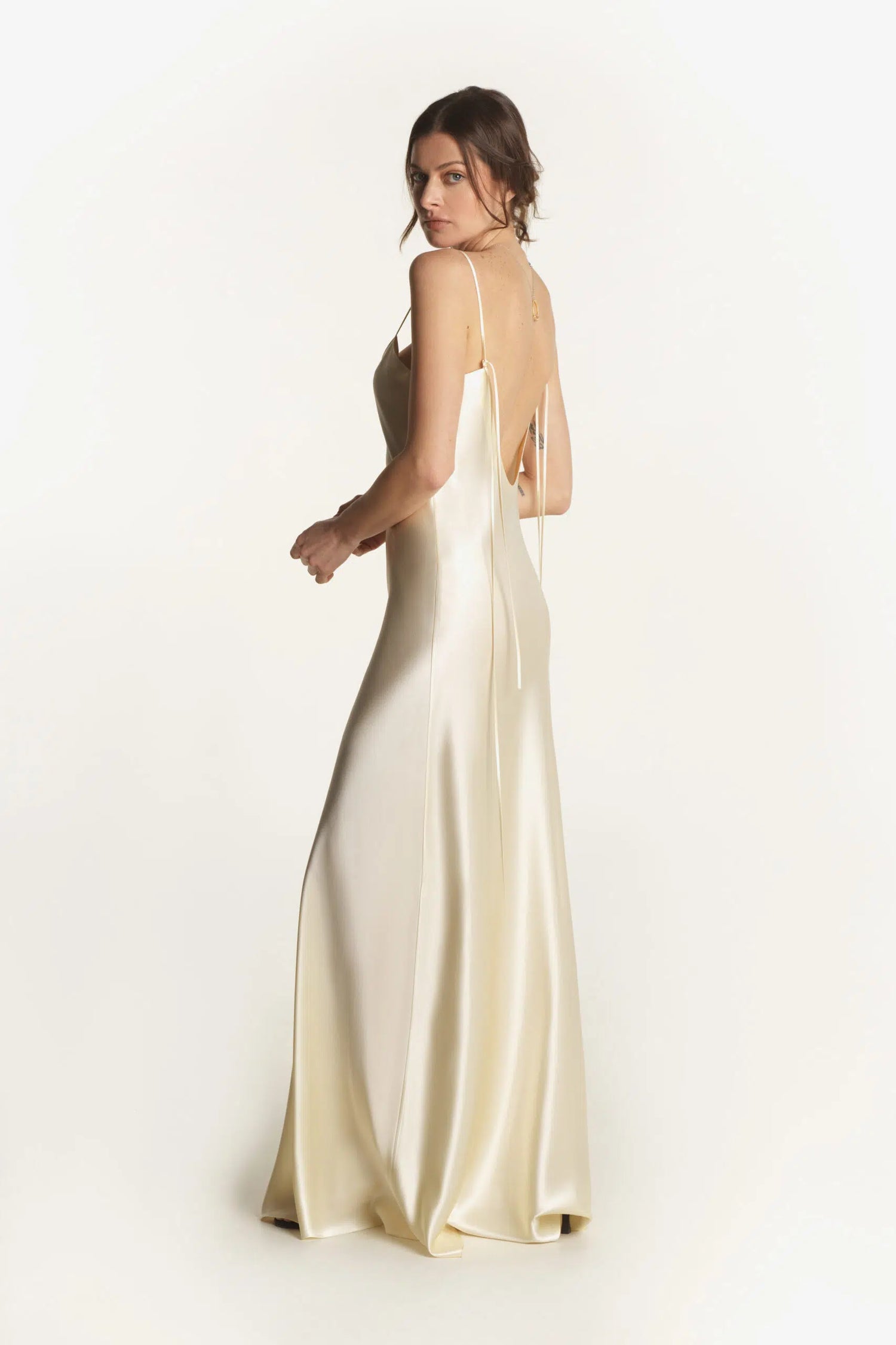 Silk Dress Devon Butter-Cream, (Serenity) 8311002