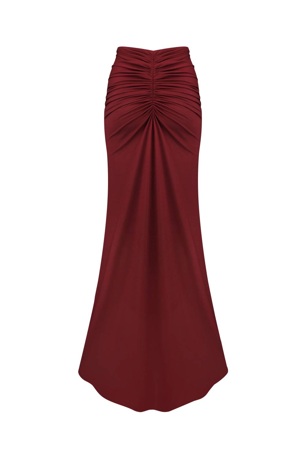 Sukně s řasením vínová (Kolosova) K0030А