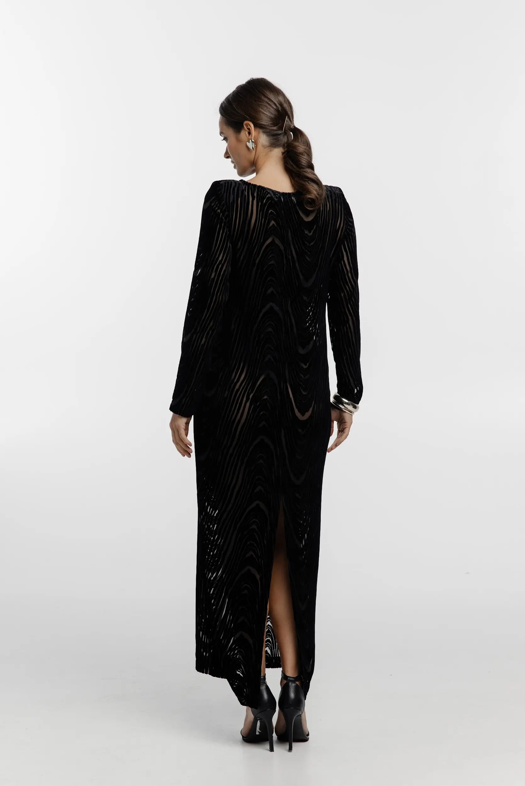 Velvet dress (Color: black), (Nazarelli) NF-00000287