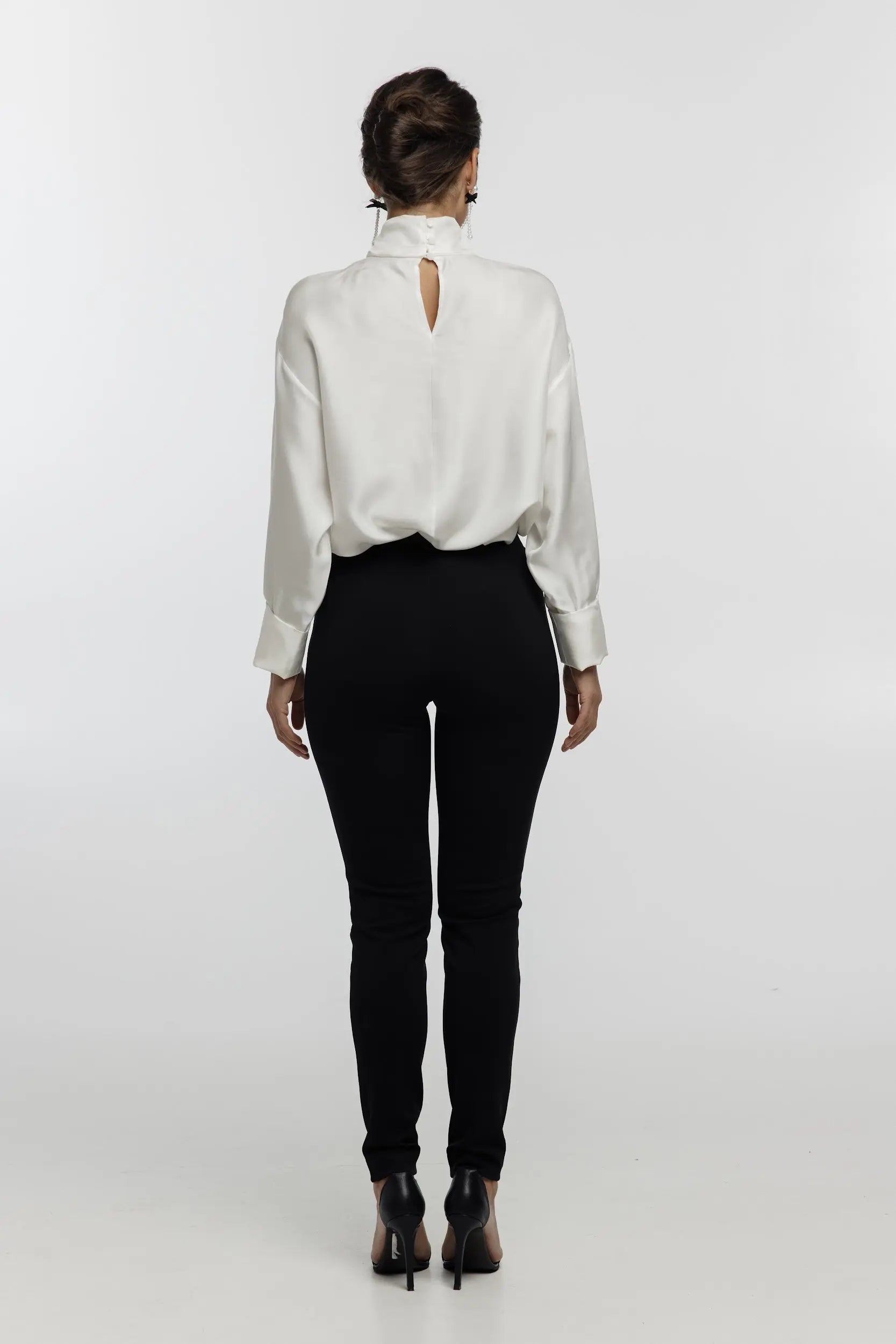 Leggings with seam (Color: black), (Nazarelli) NF-00000285
