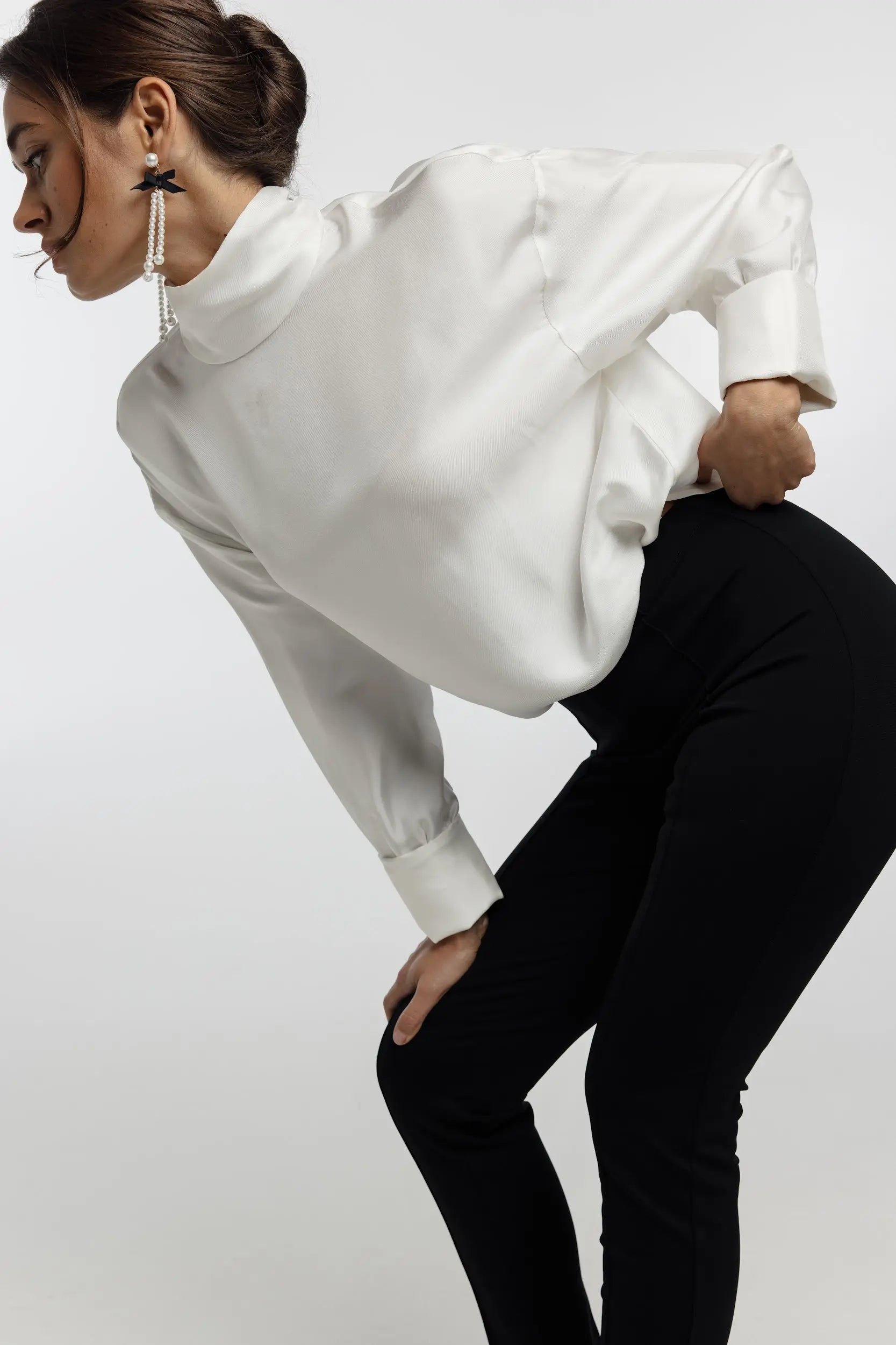 Leggings with seam (Color: black), (Nazarelli) NF-00000285