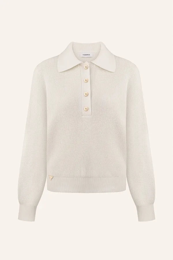 Half knitted milk (T.MOSCA) SW25-02