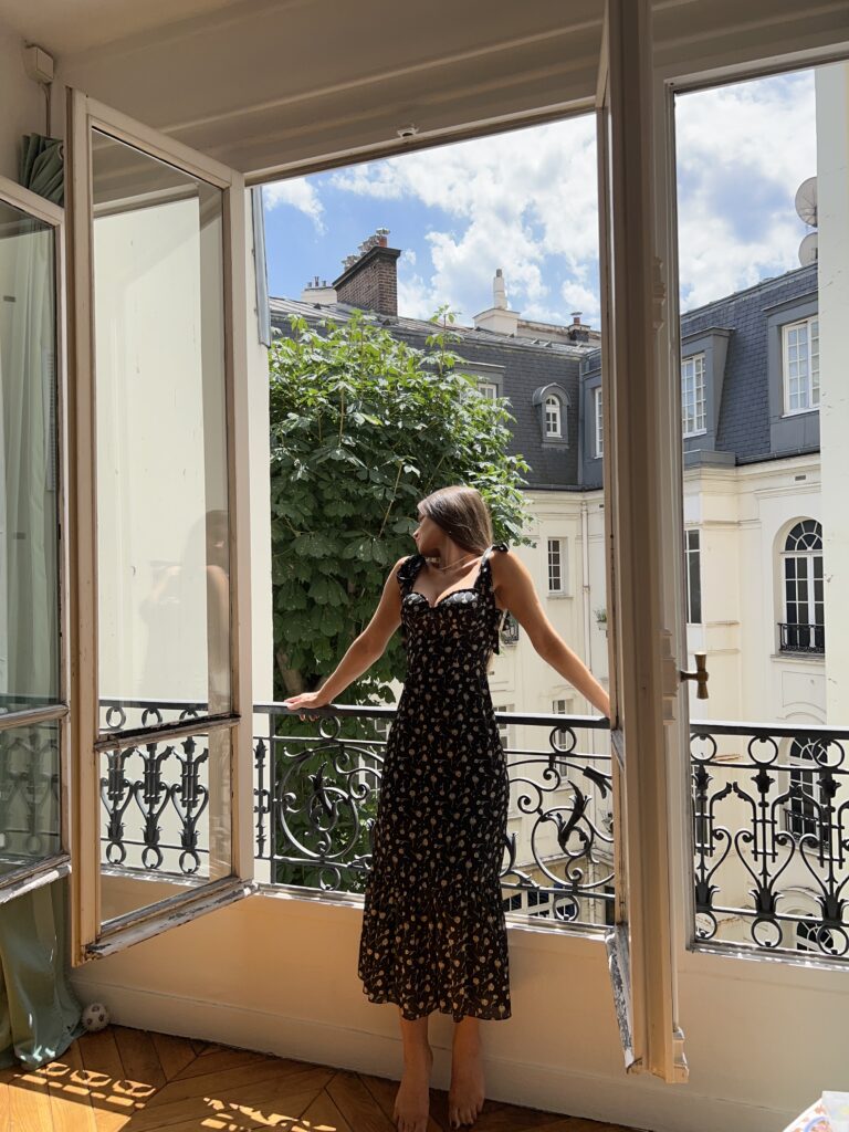 Sundress-bustier dress with floral print black (MonCheri) MC_0024