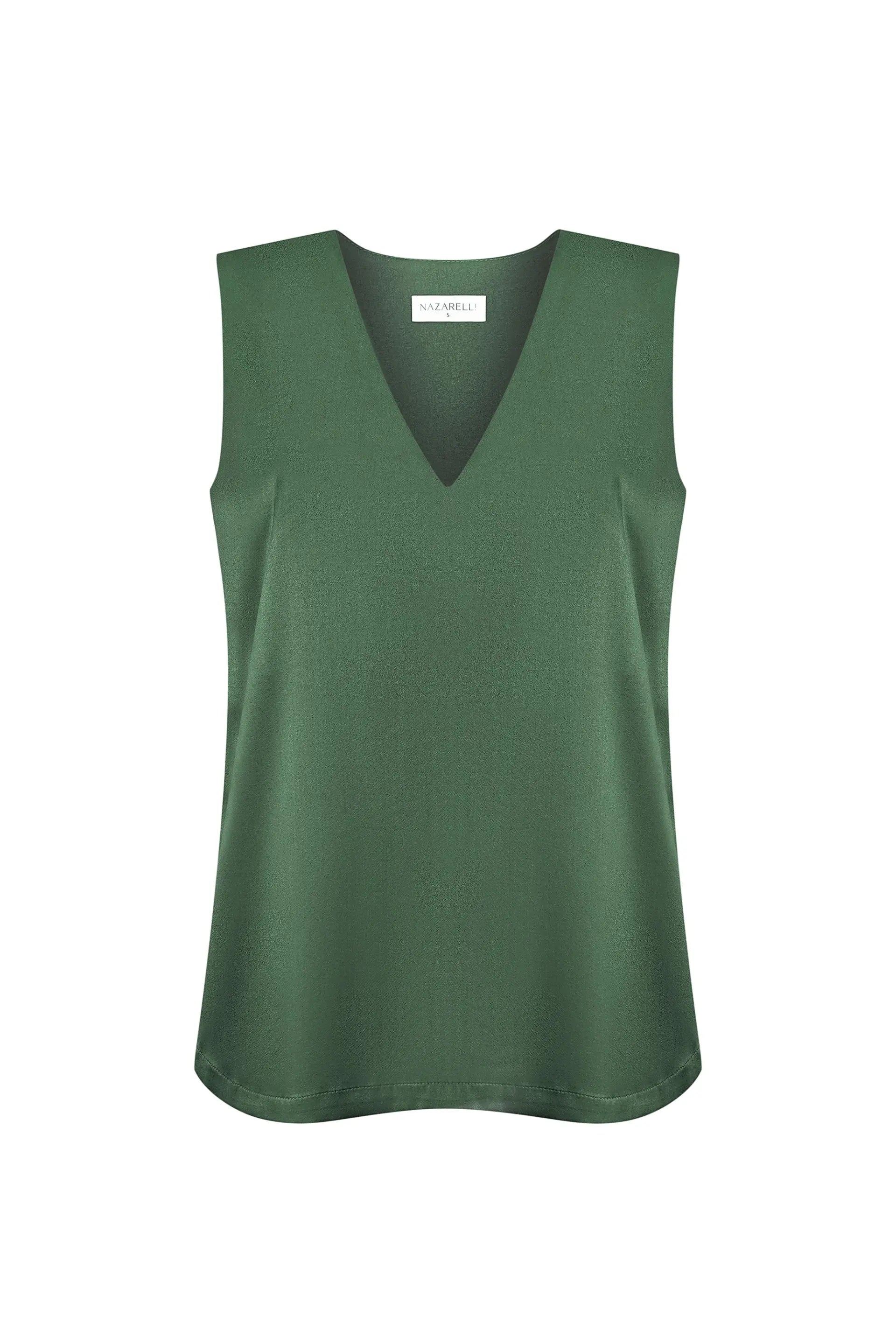 Tank top "Verde", green, (Nazarelli) SD16