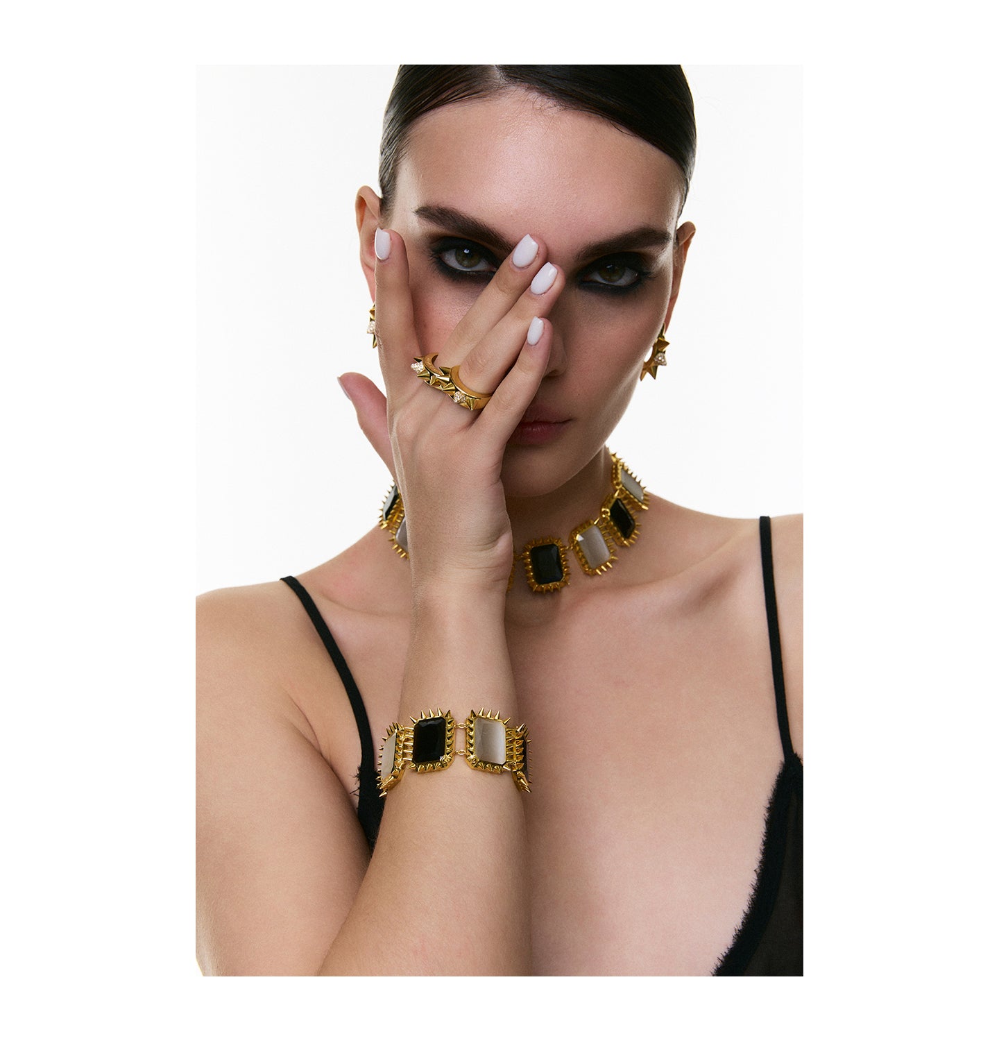 BRACELET "RUE CAMBON" GOLD, (Grains de Verre) BRLR2
