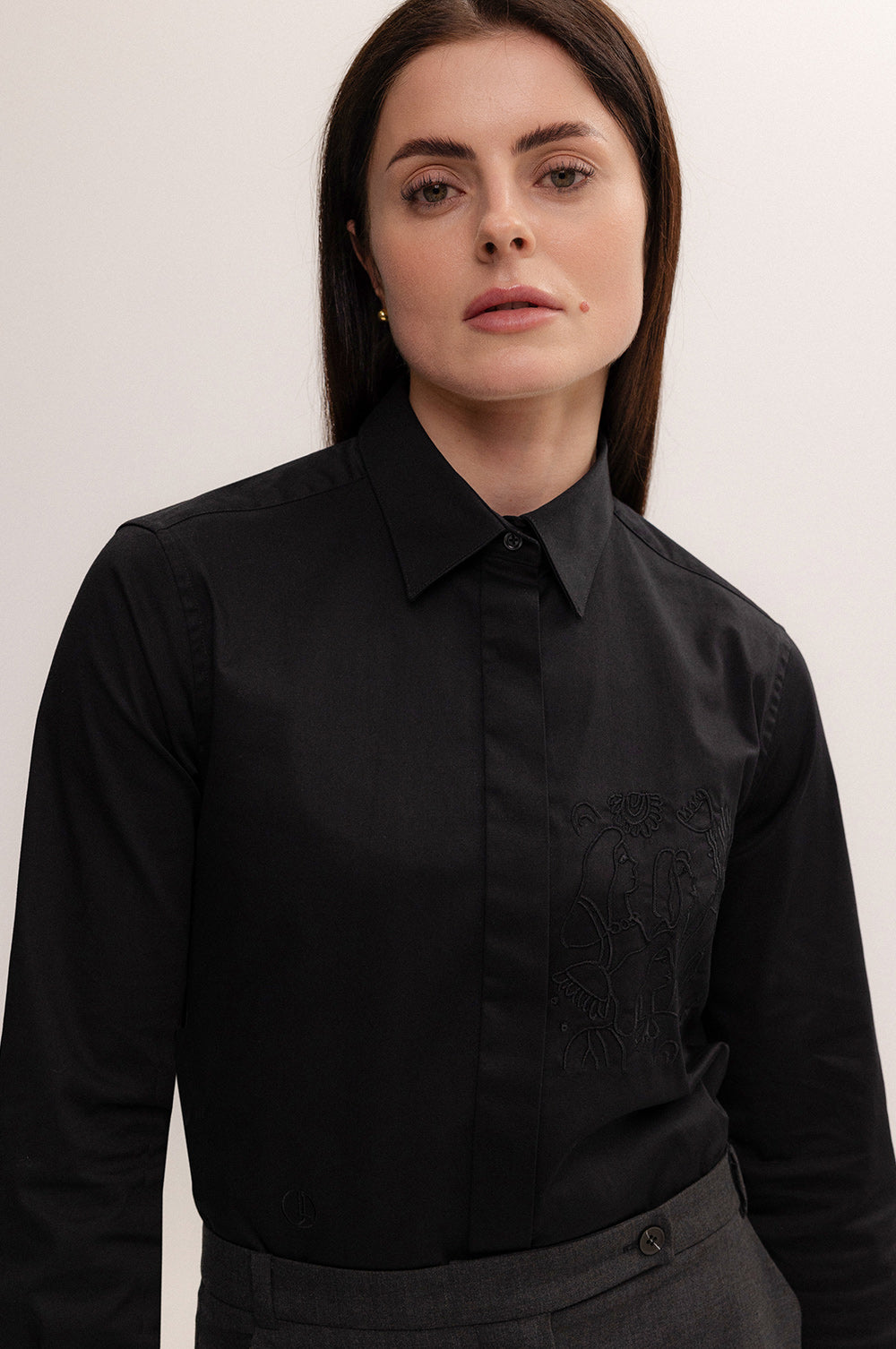 Shirt Berehyny, black, (LadyDi), LD0111