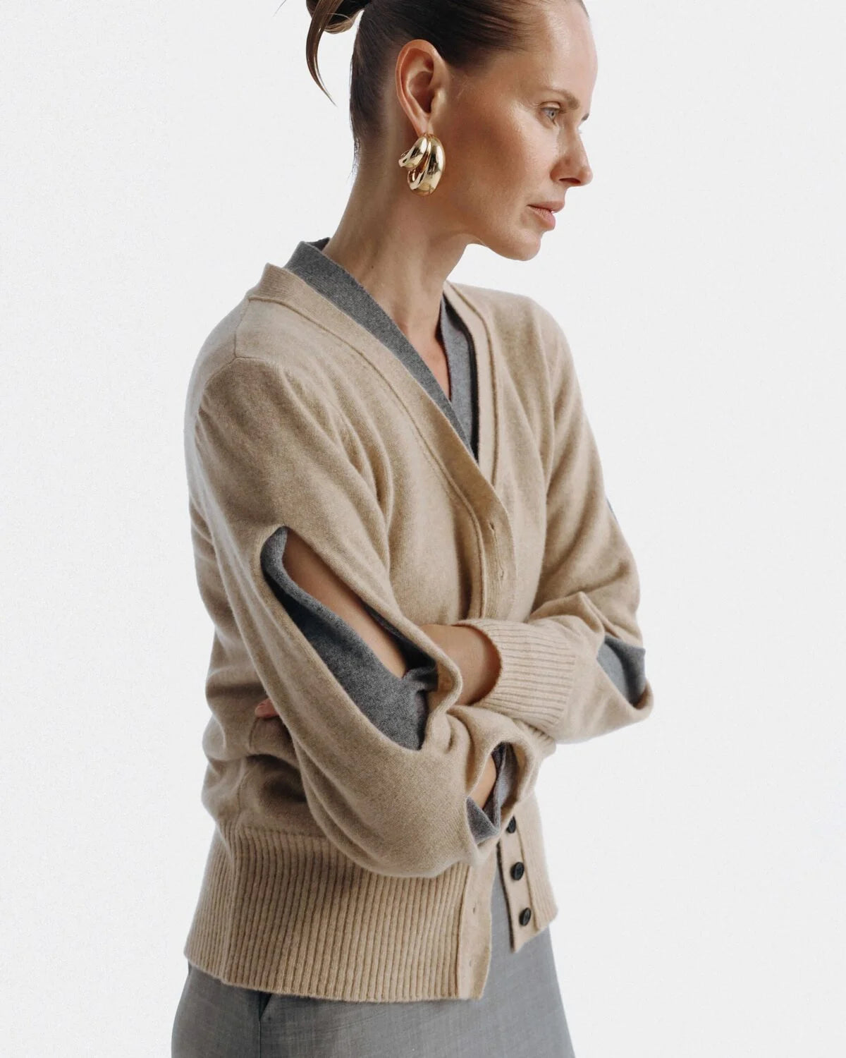 Cardigan béžový (K.KVIT) GAW252602
