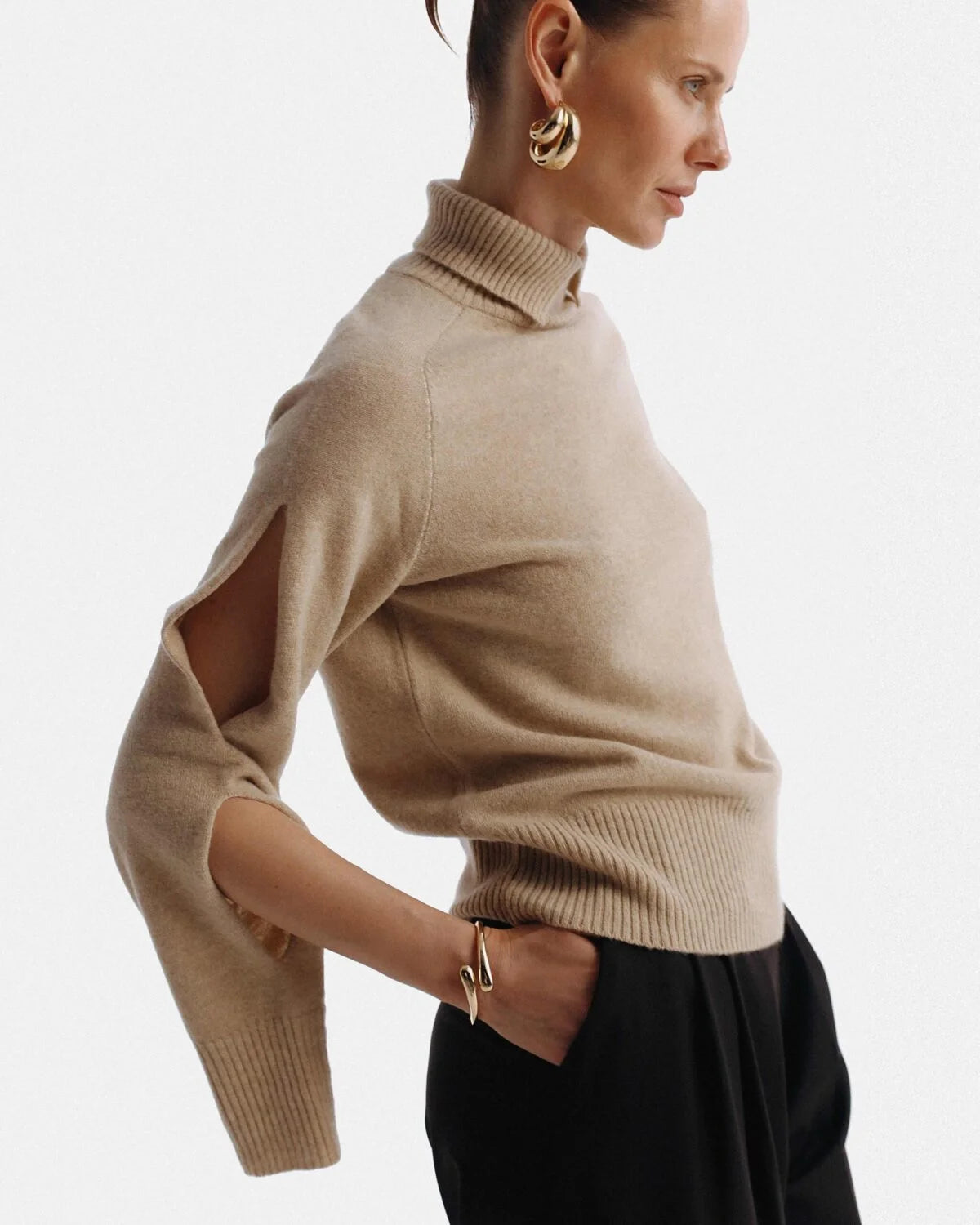 Béžový svetr (K.KVIT) , SAW252602