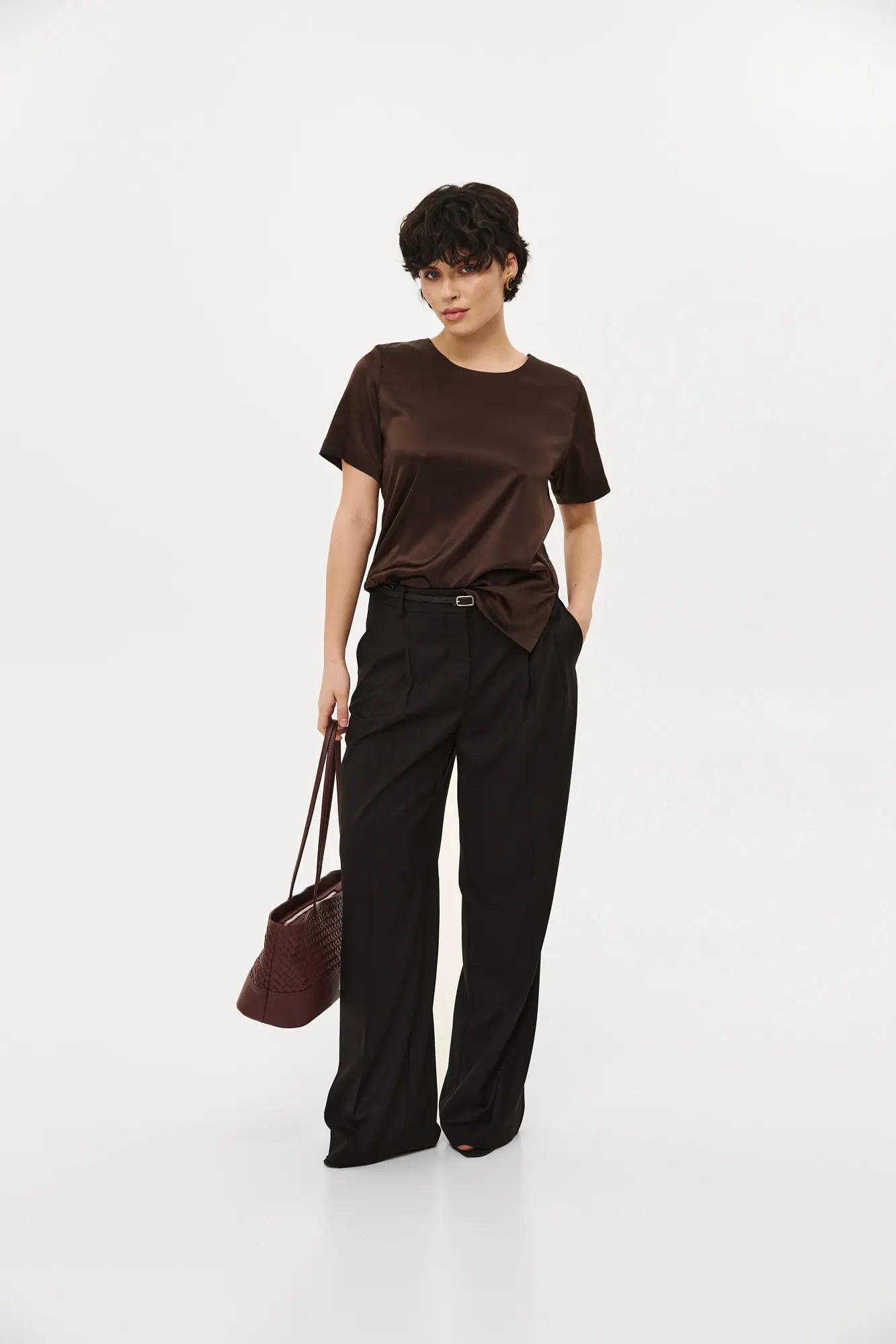 Black palazzo pants, (Nazarelli) VD119
