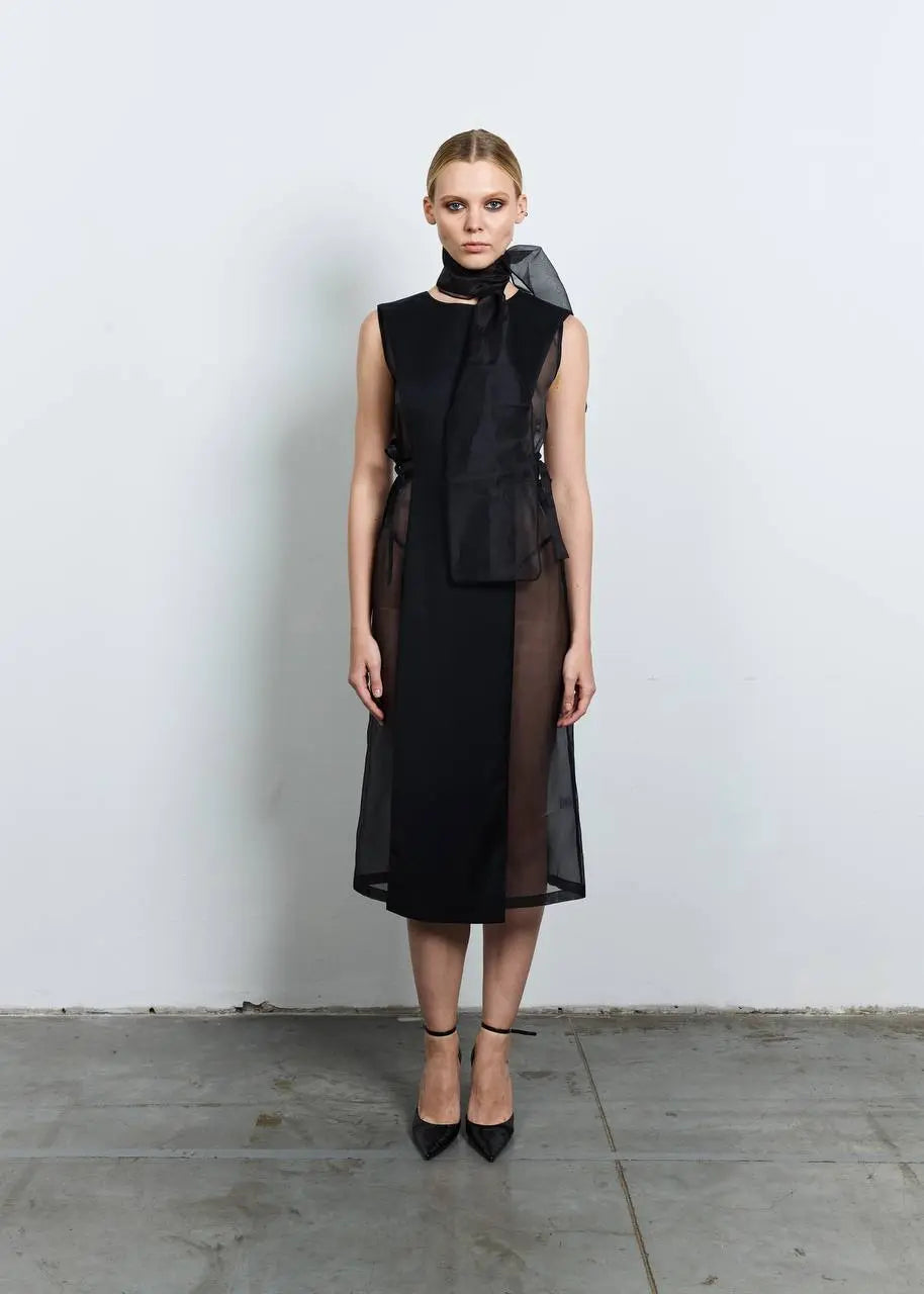 Сукня з органзи з накидкою (Nazarelli), VD27