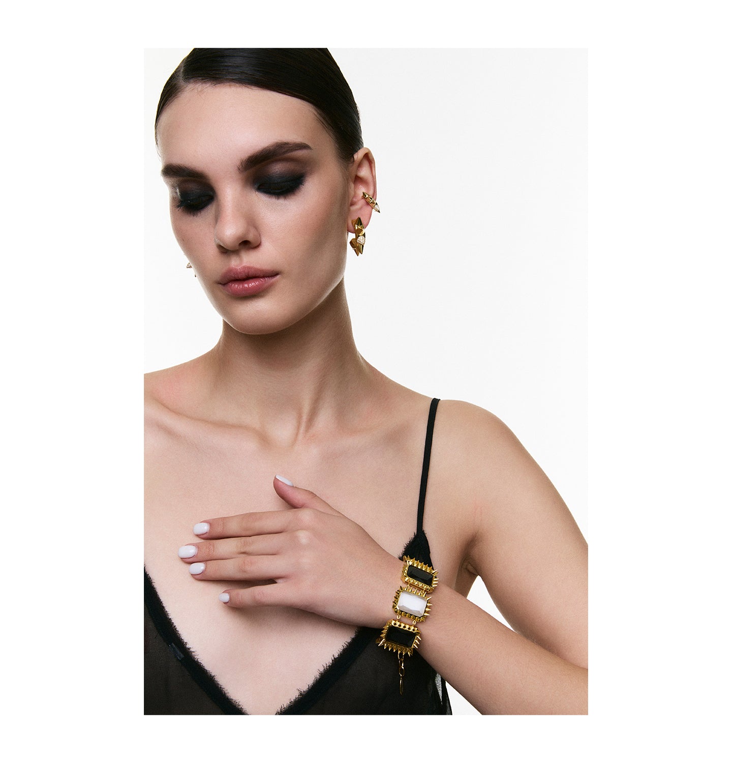 BRACELET "RUE CAMBON" GOLD, (Grains de Verre) BRLR2