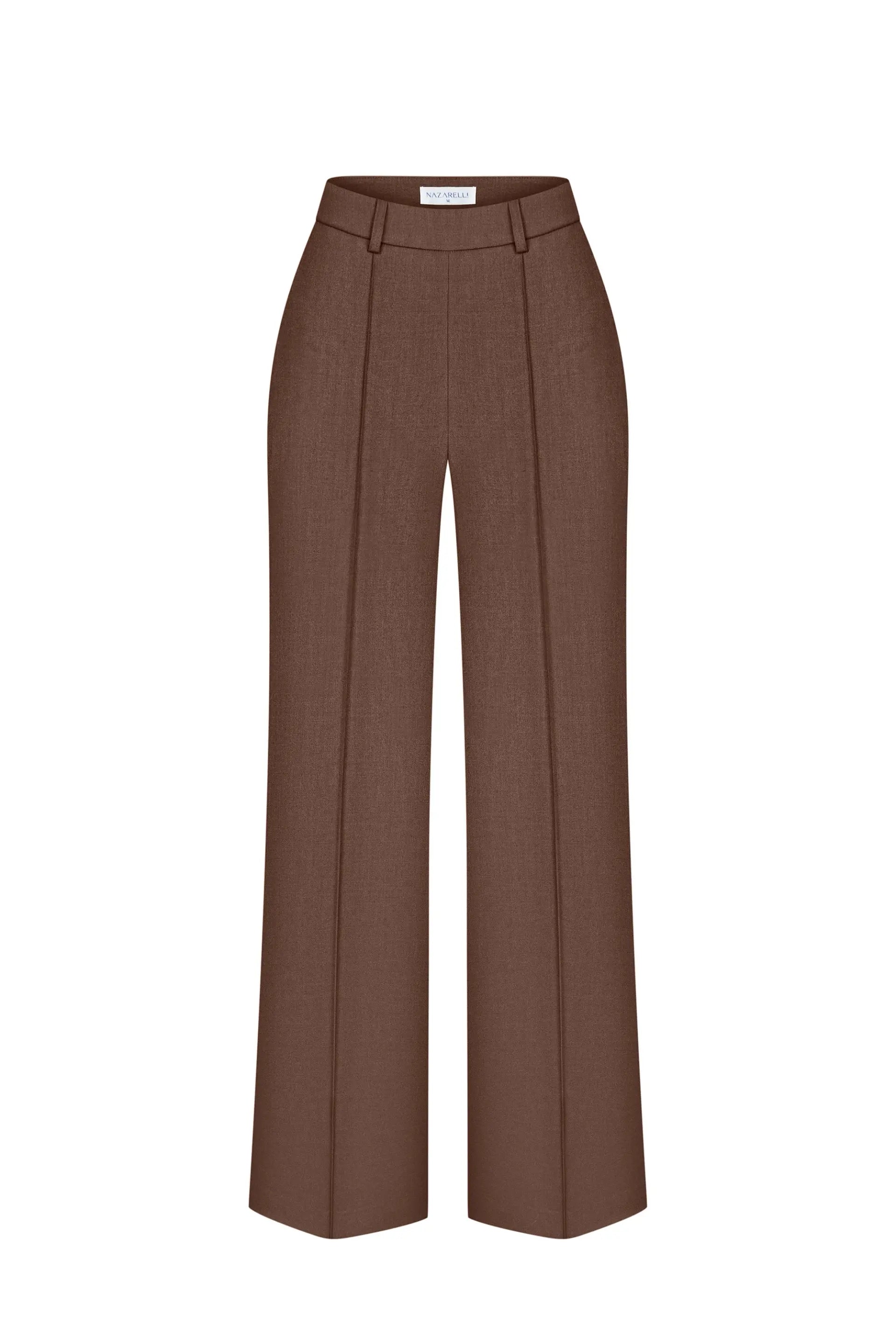 Straight pants, mocha, (Nazarelli) VD124