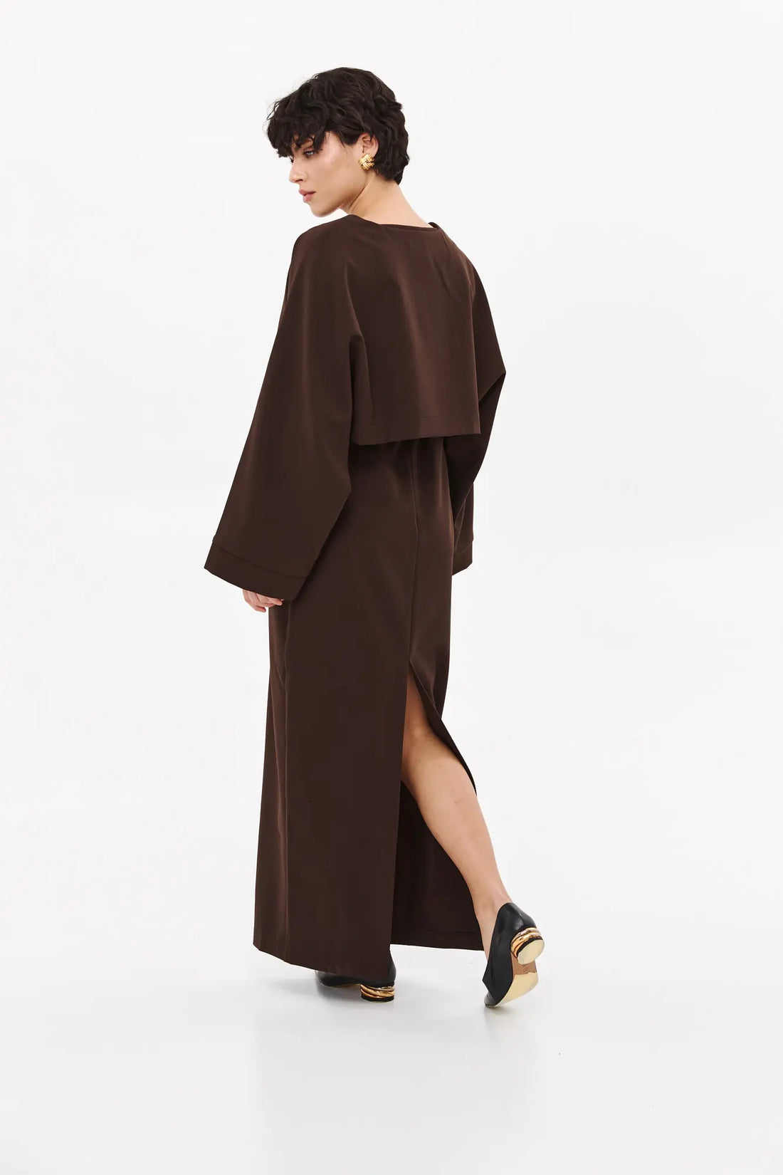 Cropped blouse, brown, (Nazarelli), VD123