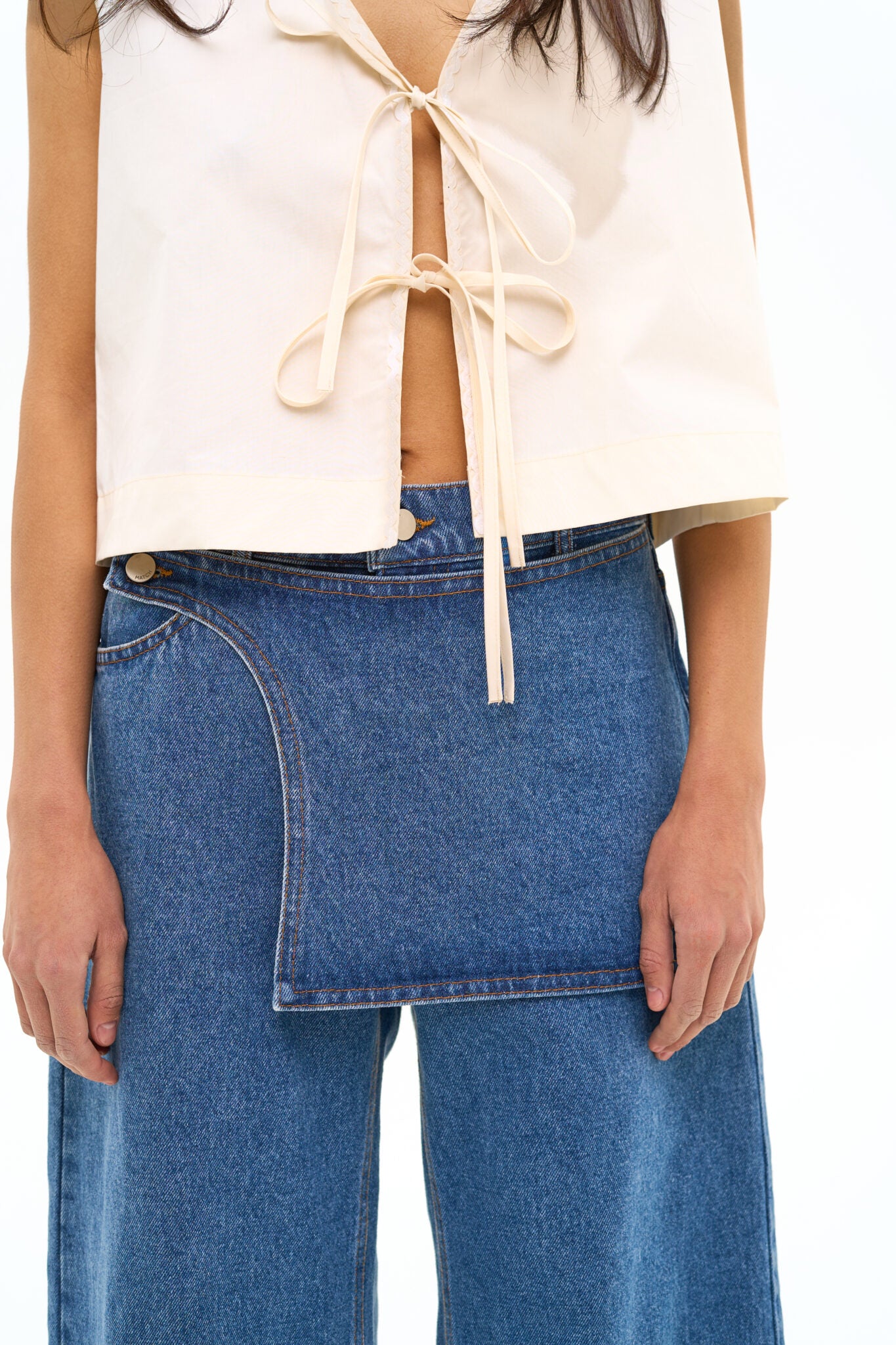 Джинсові штанні штани з спідницею (Match Denim), sp25-jskirt-blue