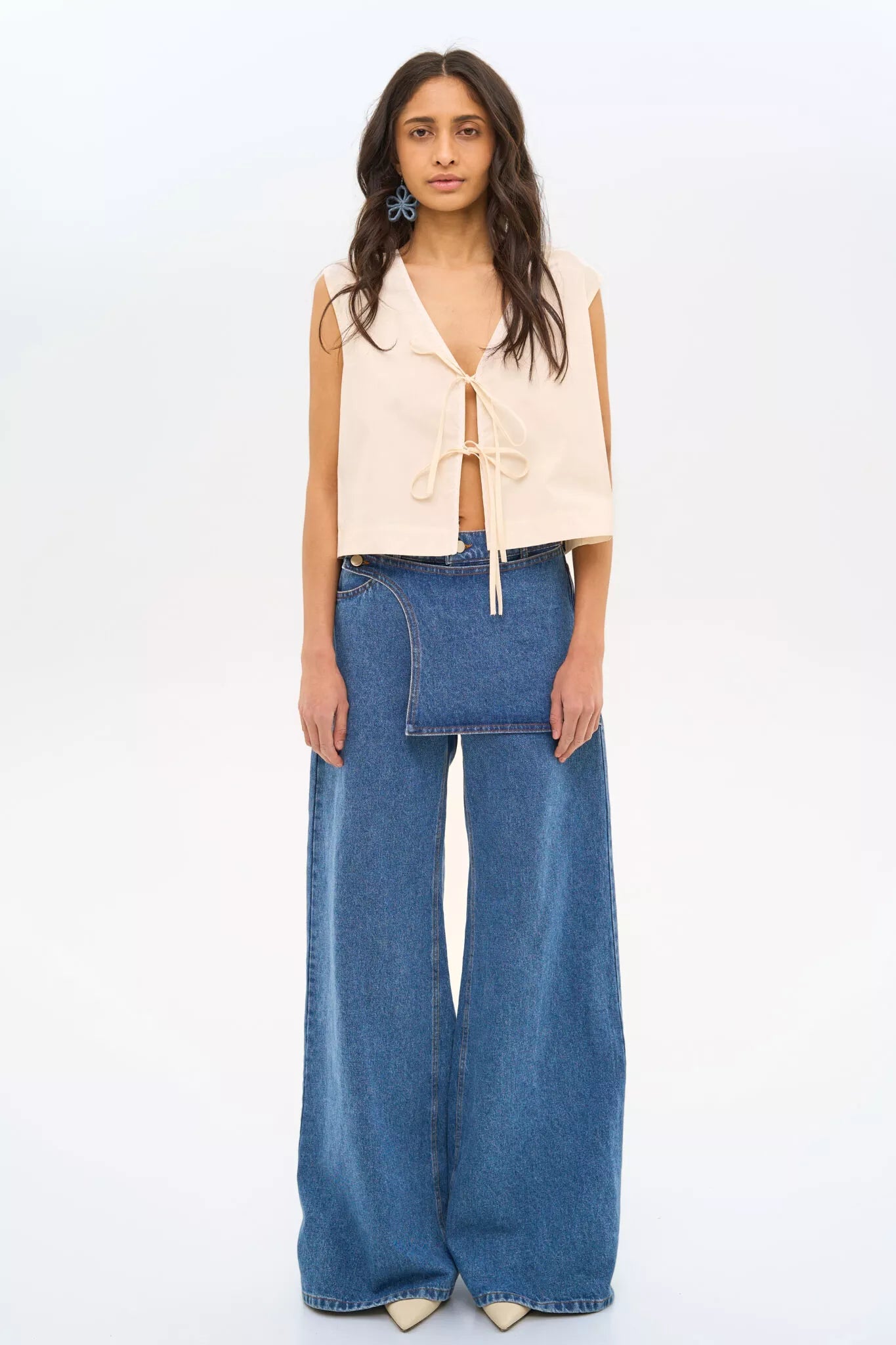 Джинсові штанні штани з спідницею (Match Denim), sp25-jskirt-blue