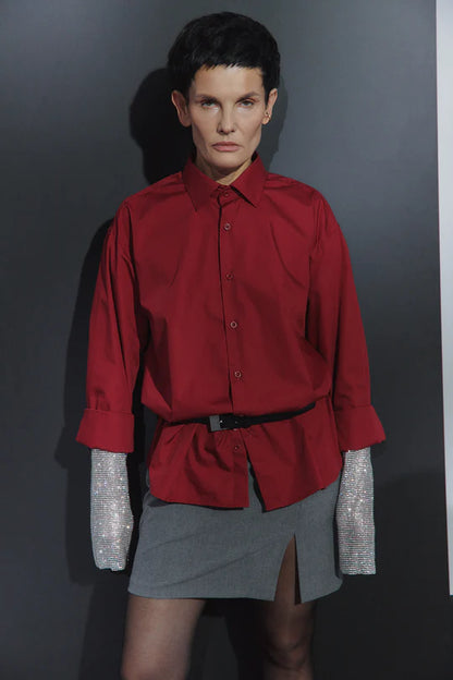 Сорочка &quot;RESIGNED SHIRT 22 BU&quot; бордова (Omelia)