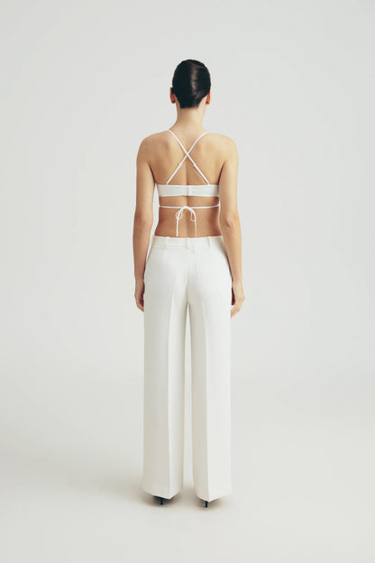 Kalhoty palazzo, (Total White) SS2505