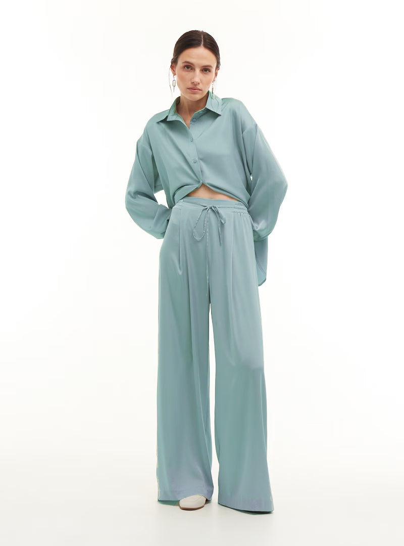 Kalhoty mátové BASIC, (Mint) 01312