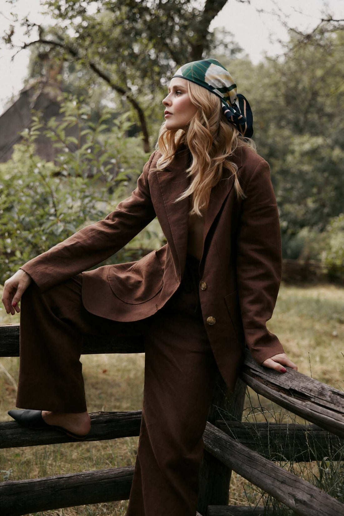 Double-breasted suit jacket, chocolate, (AGSTUDIO) AG0019BR