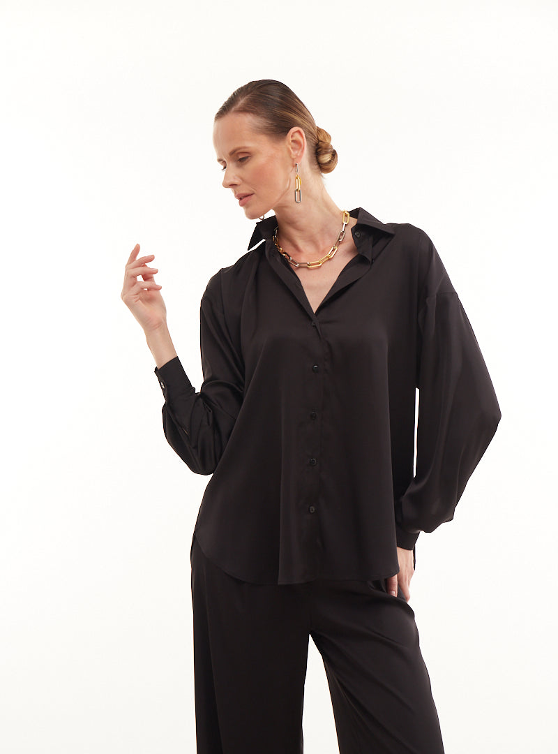 Košile Černá BASIC, (Mint), 01276