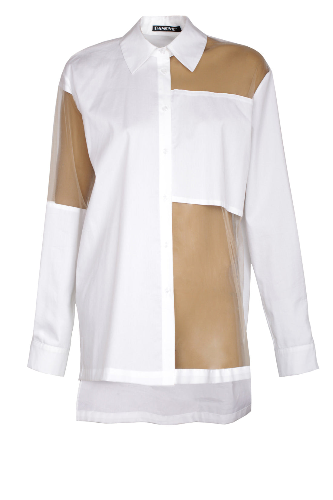 Shirt with three transparent details (PANOVE) U.PN00191В